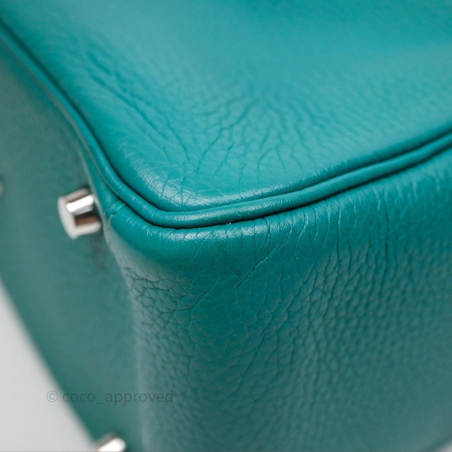 Hermès Lindy 26 Vert Verone U1 Clemence Palladium Hardware