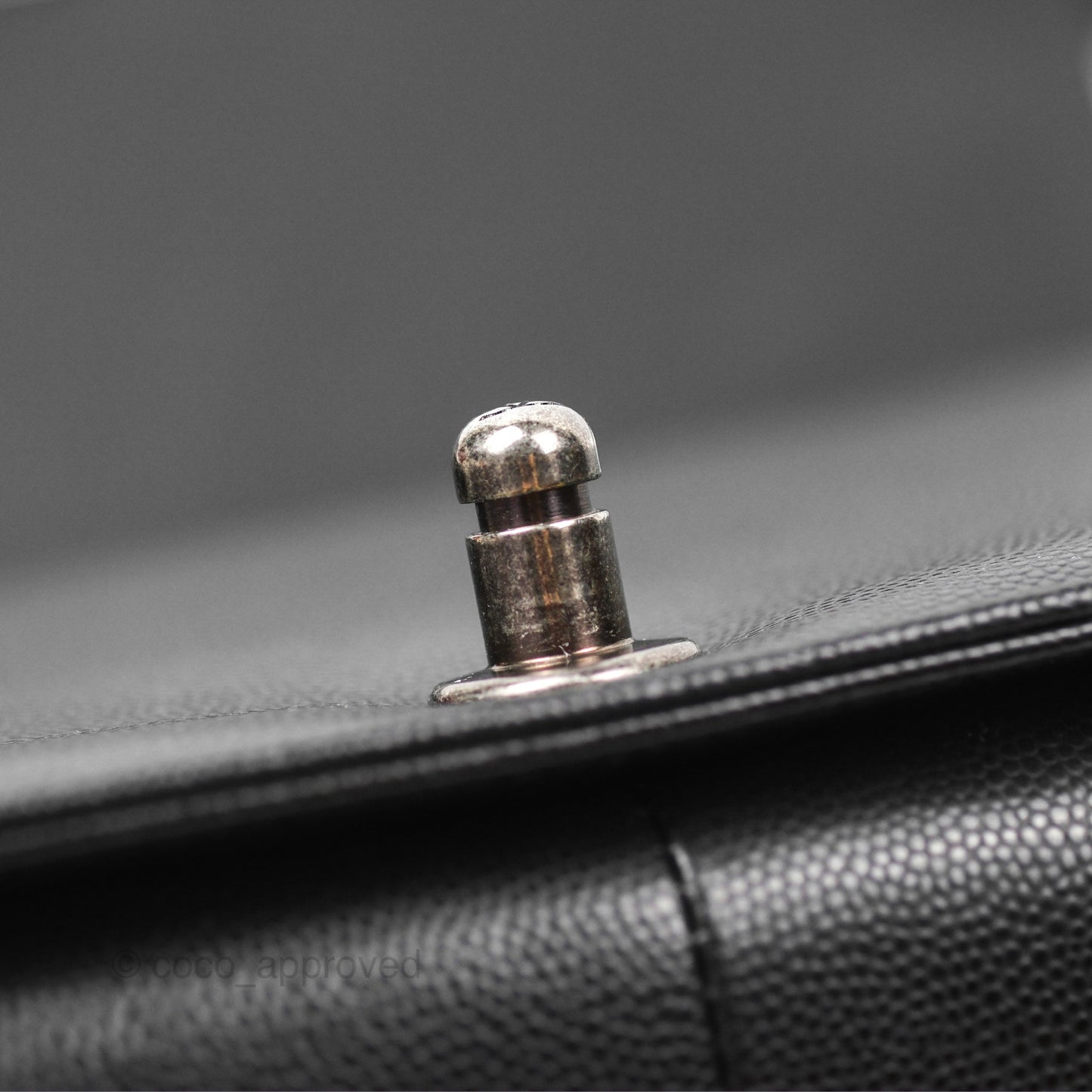 Chanel Boy Quilted Medium Black Caviar Ruthenium Hardware