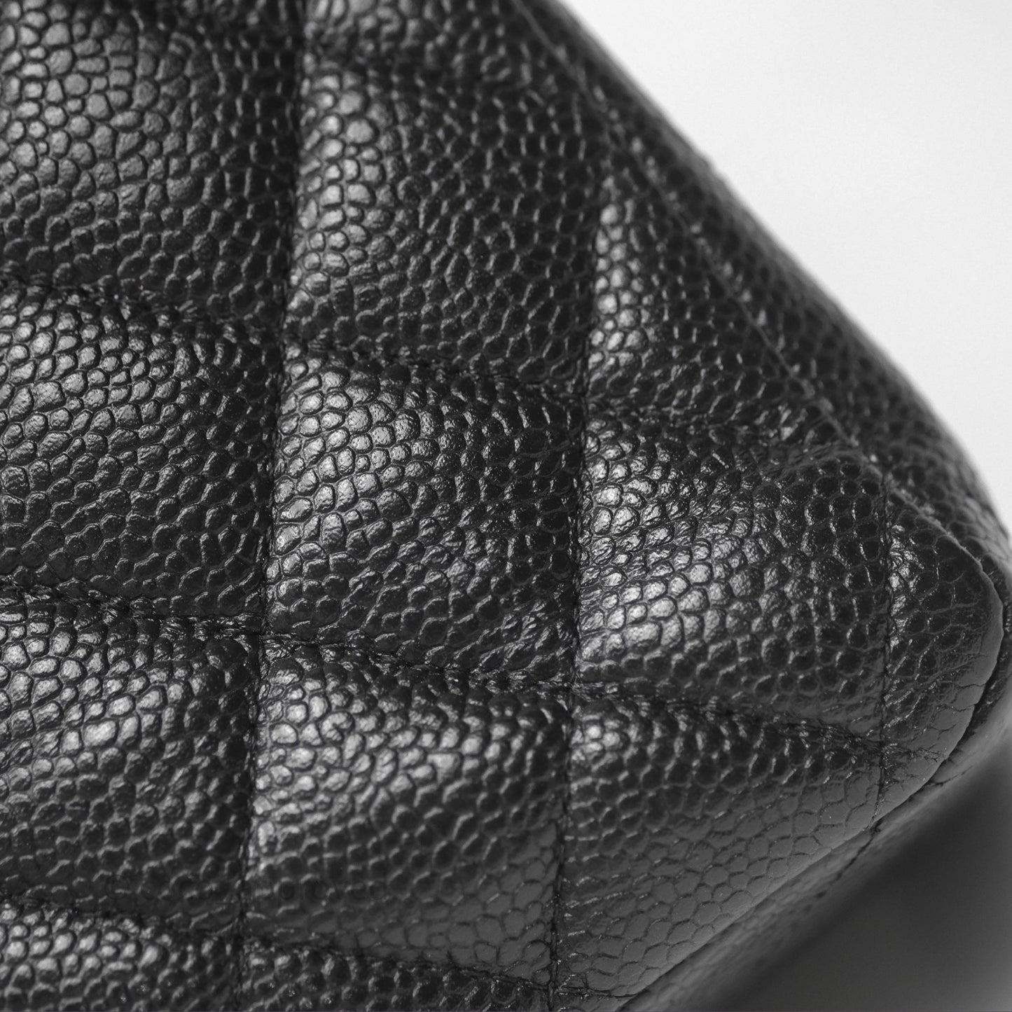 Chanel Classic M/L Medium Flap Quilted Black Caviar Silver Hardware