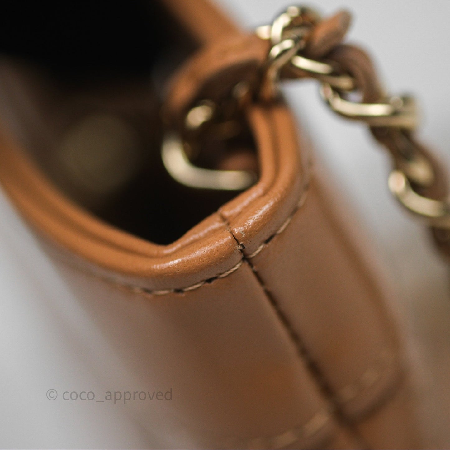 Chanel Nano 31 Dark Beige Shiny Lambskin Gold Hardware