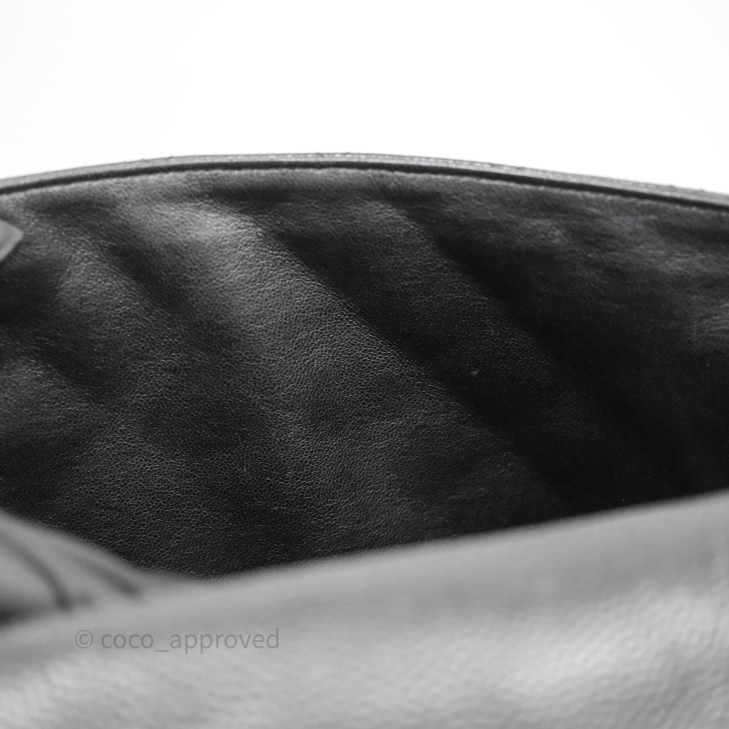 Chanel Jumbo Single Flap Black Caviar Silver Hardware