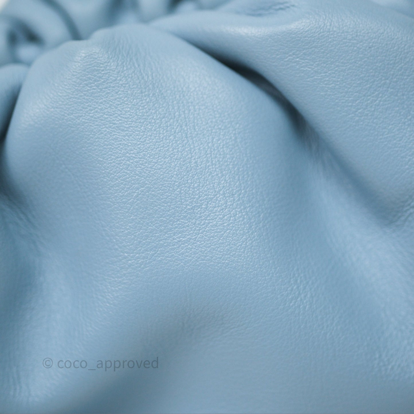 Bottega Veneta The Mini Pouch Ice Blue Calfskin