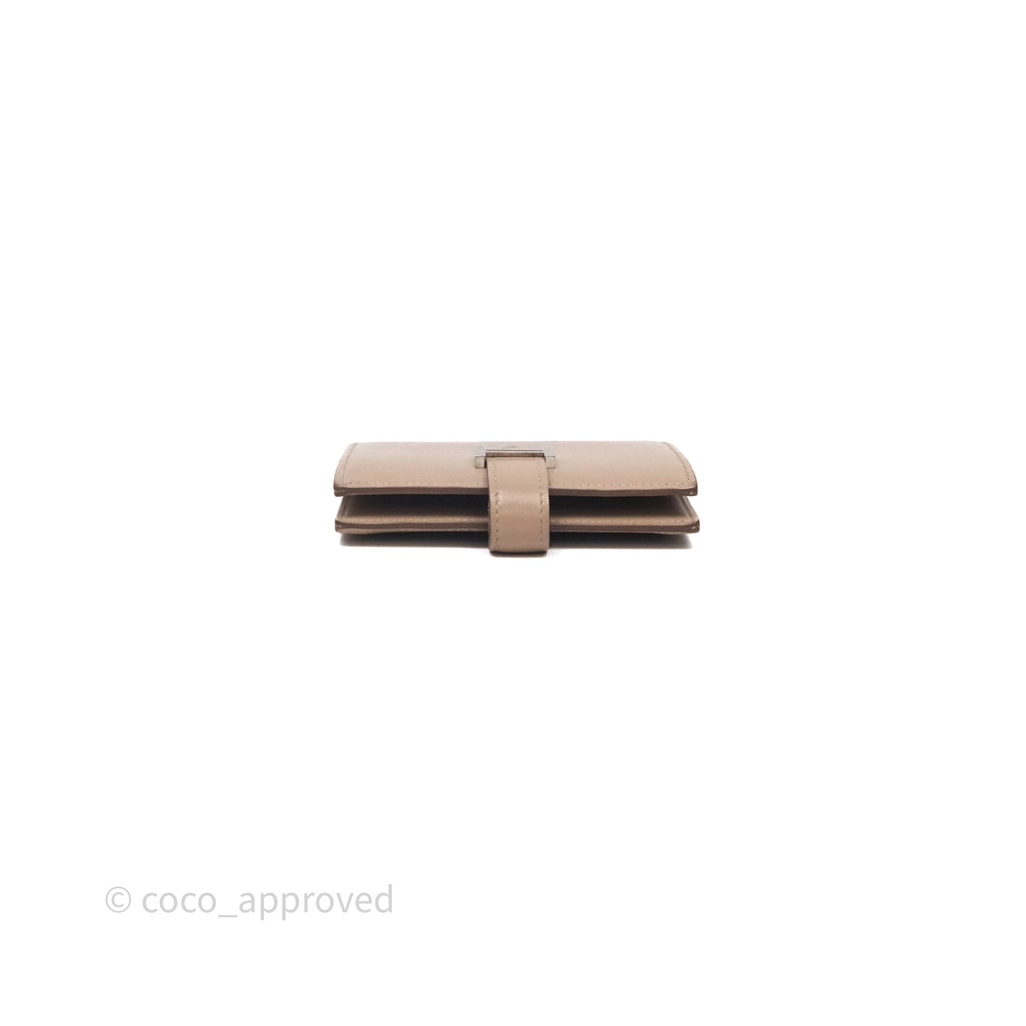 Hermès Bearn Card Holder Taupe 16 Swift Palladium Hardware