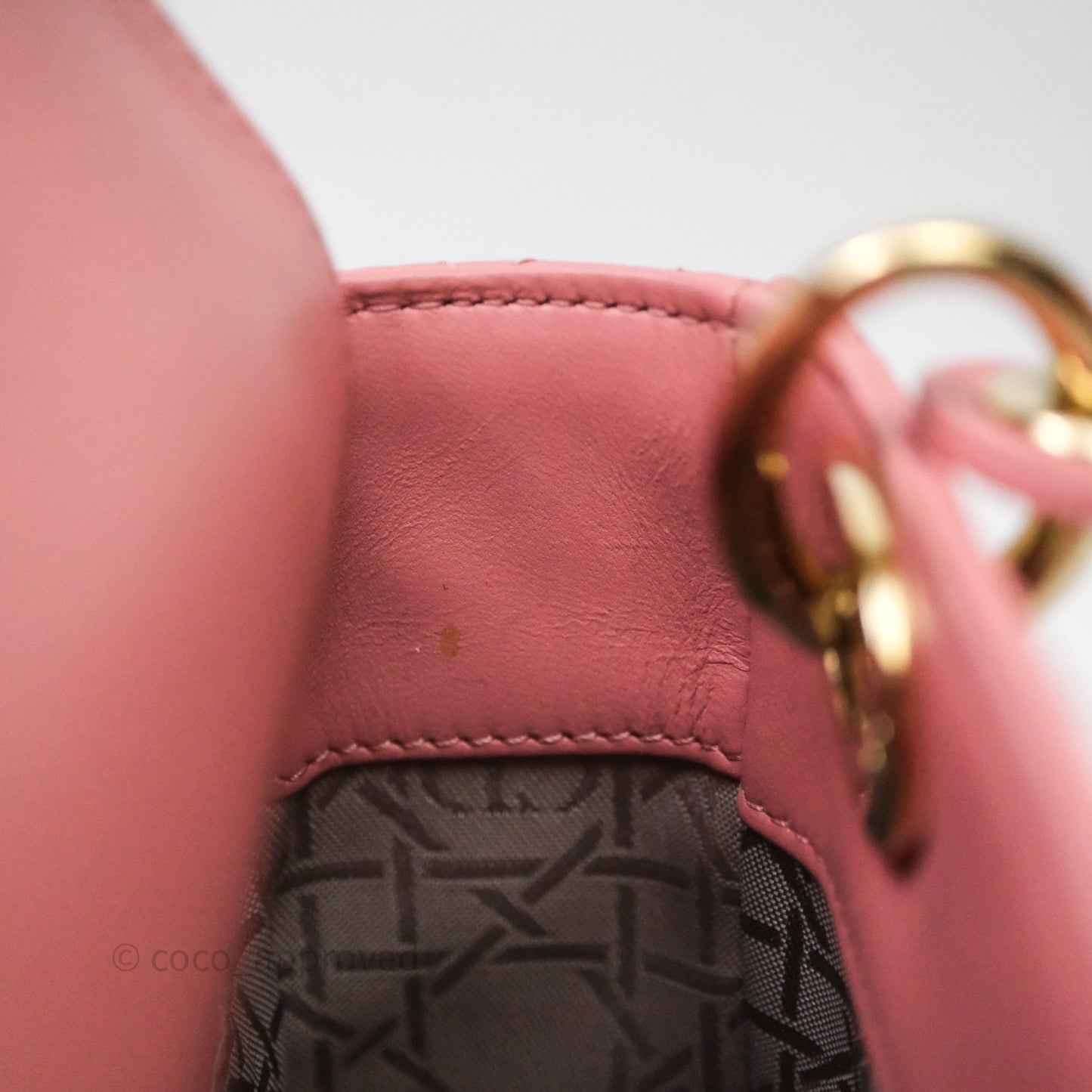 Christian Dior Mini Lady Dior My ABCDior Bag Pink Cannage Lambskin Gold Haardware
