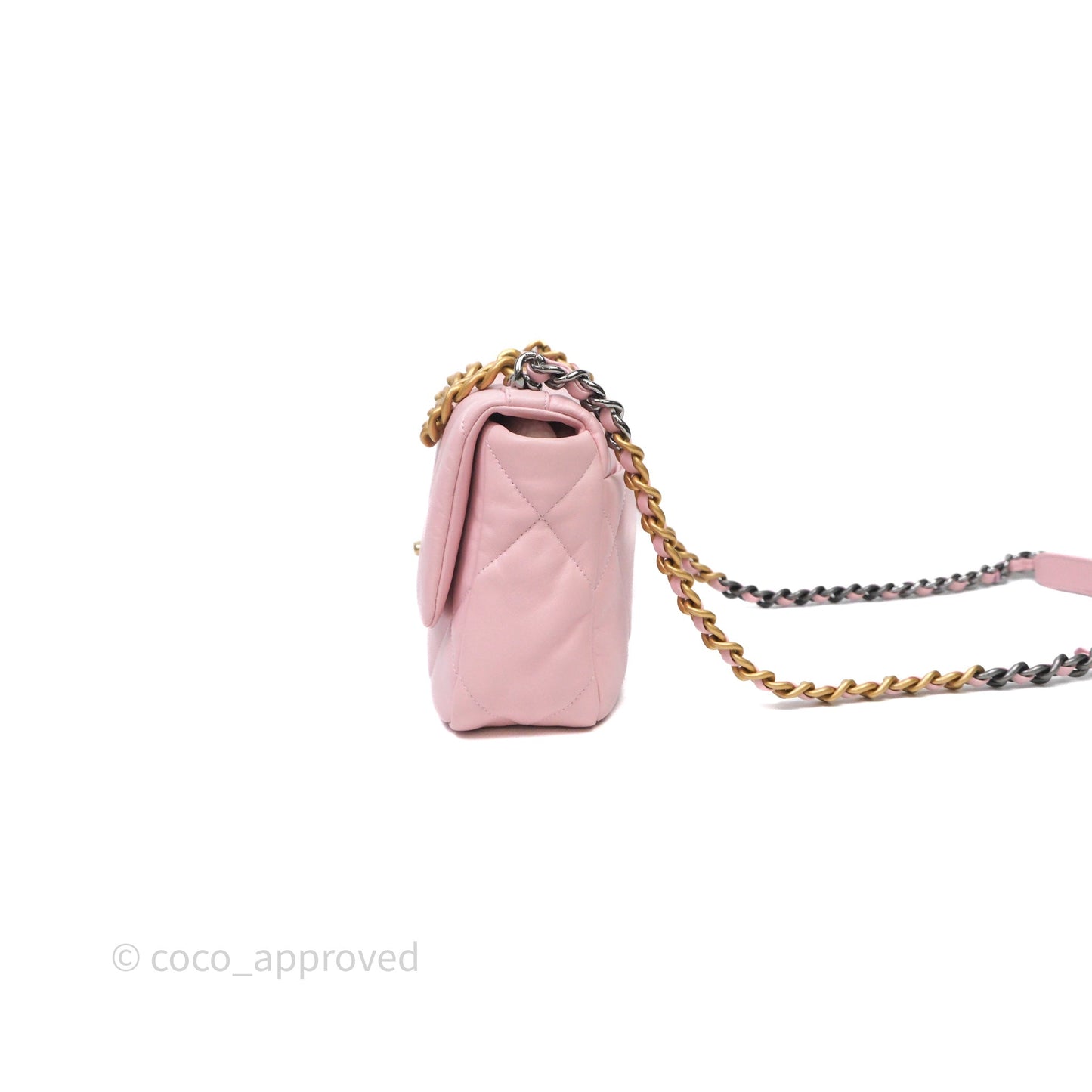 Chanel 19 Small Pink Lambskin Mixed Hardware