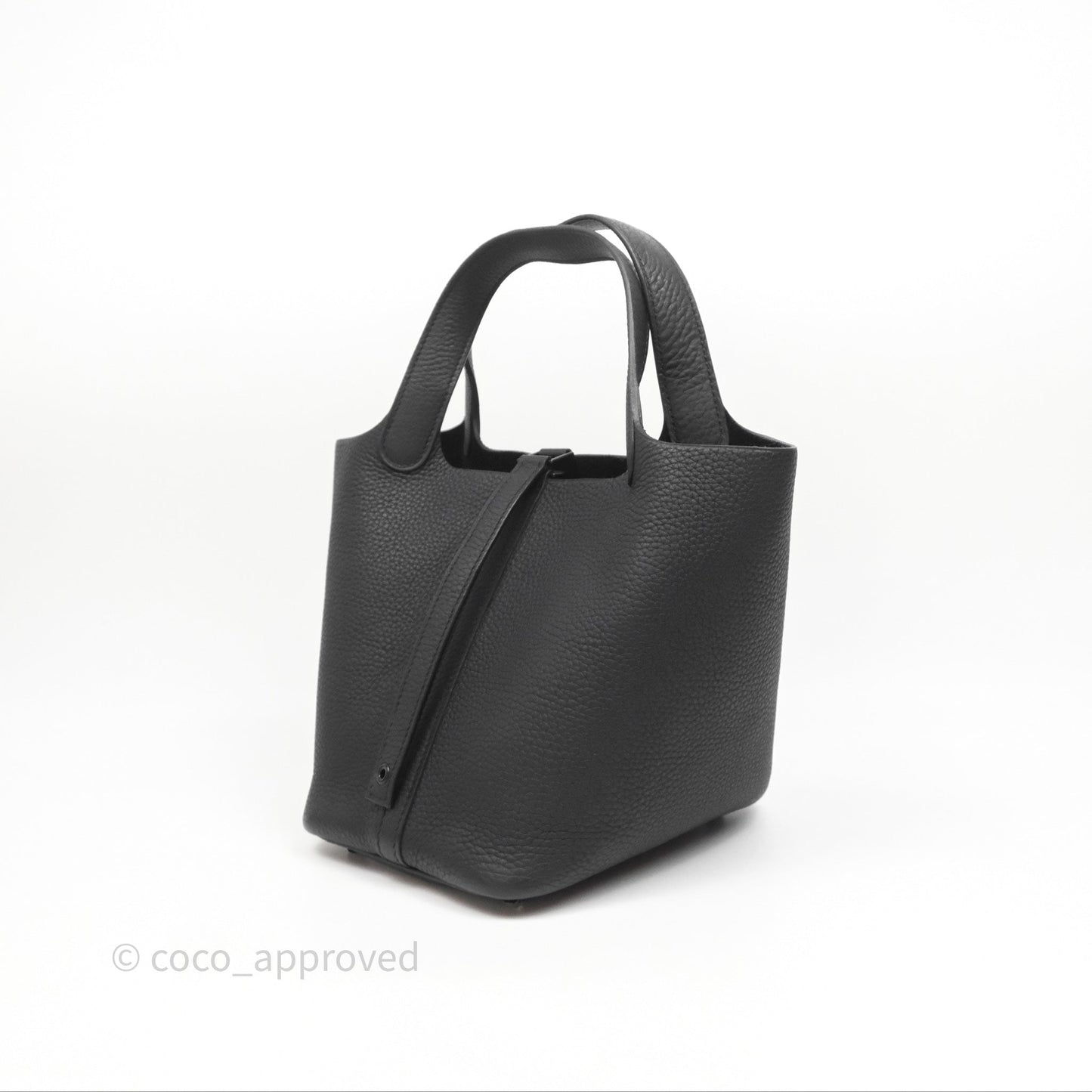 Hermès Picotin 18 Black Noir Clemence So Black Hardware