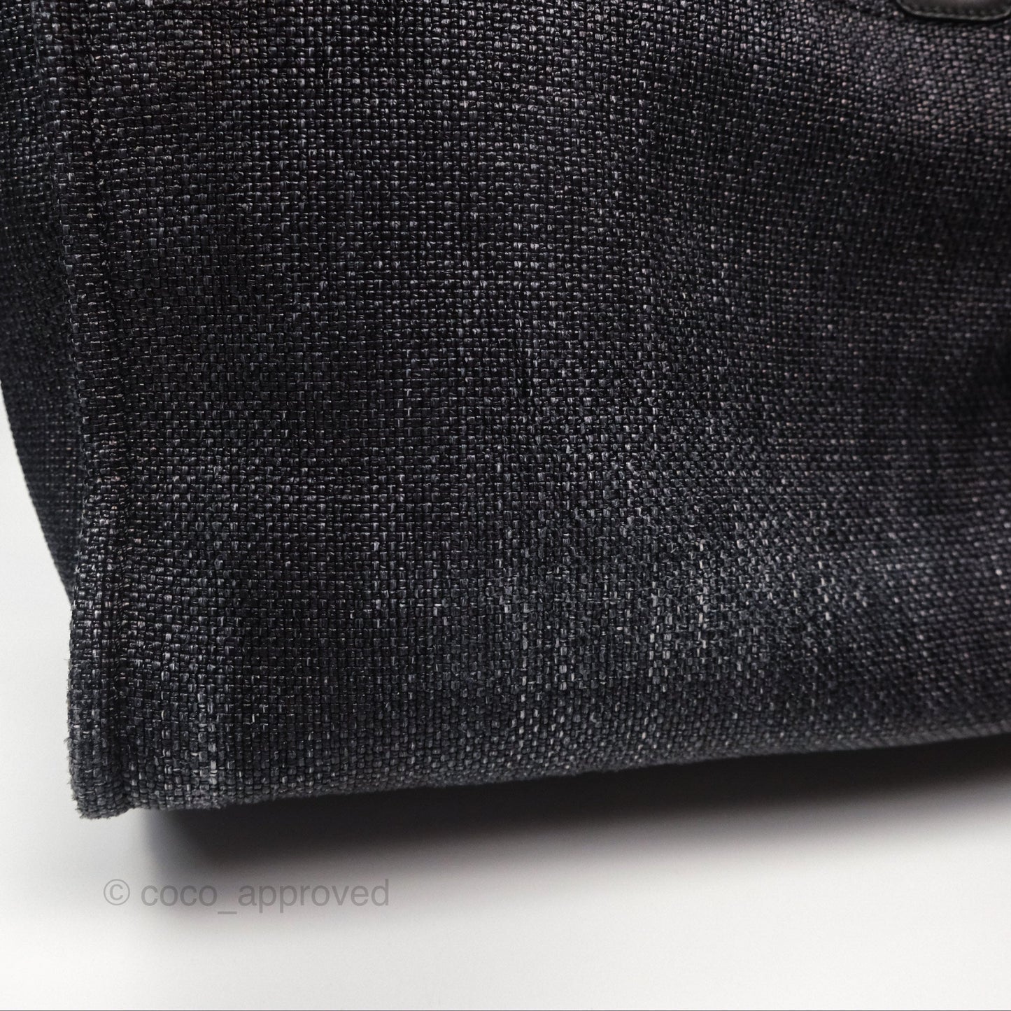 Chanel Medium Deauville Tote Black Canvas Gold Hardware