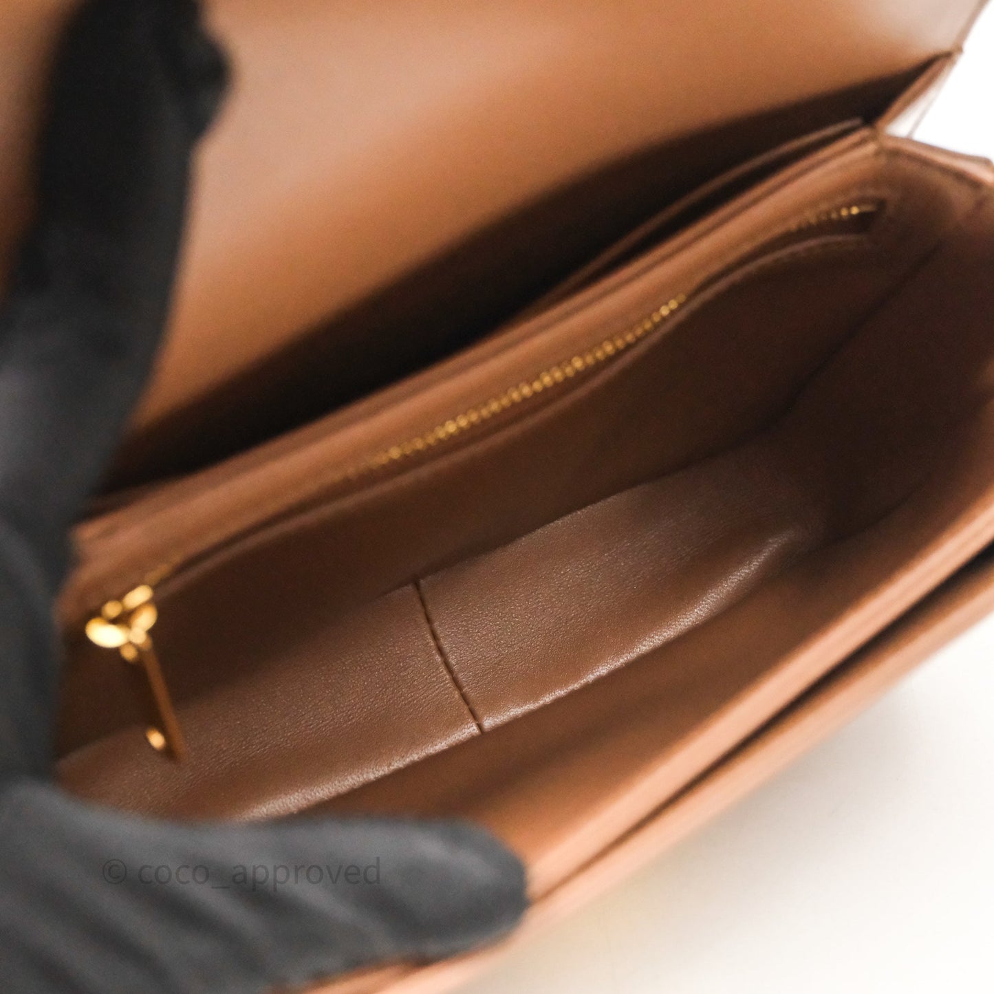 Celine Teen Triomphe Bag Shiny Calfskin Brown