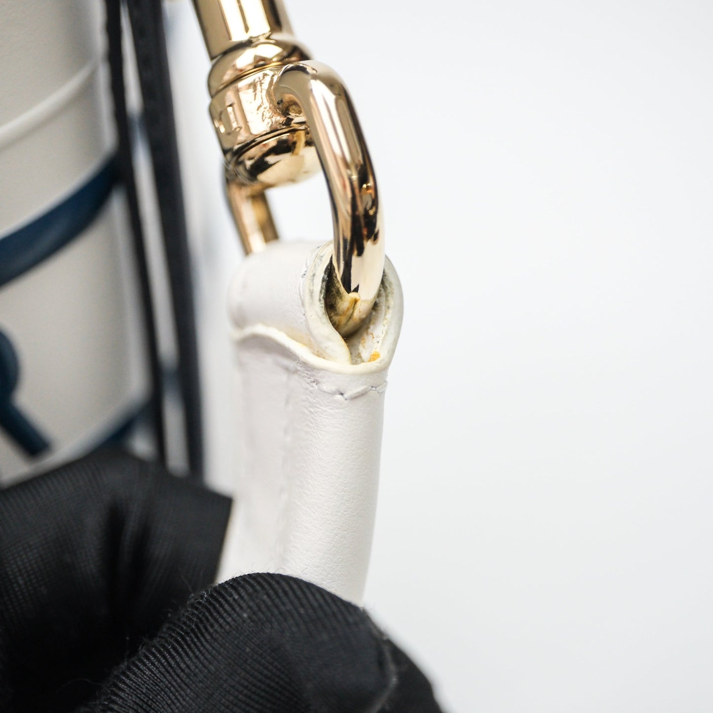 Dior Small Vibe Bucket Bag White Navy Smooth Calfskin