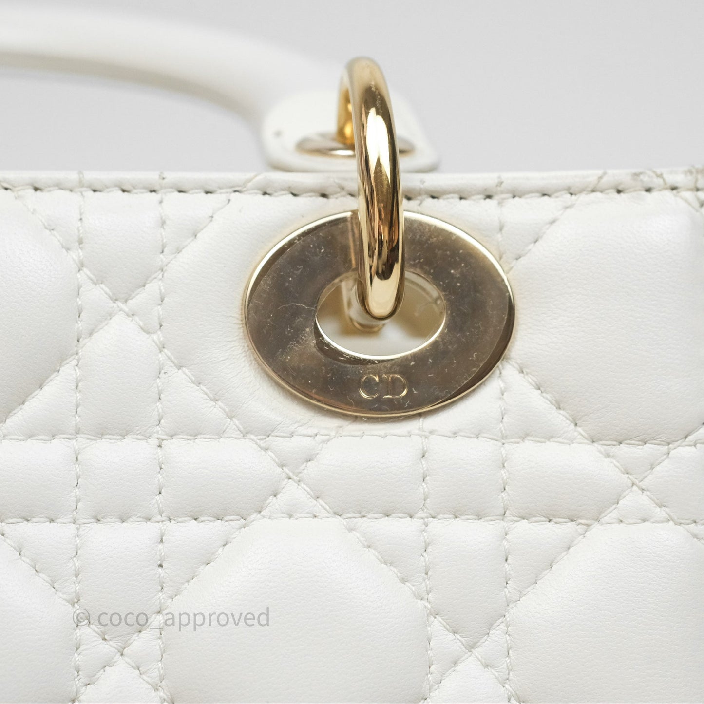 Christian Dior Small Lady Dior My ABCDior Bag Latte Cannage Lambskin