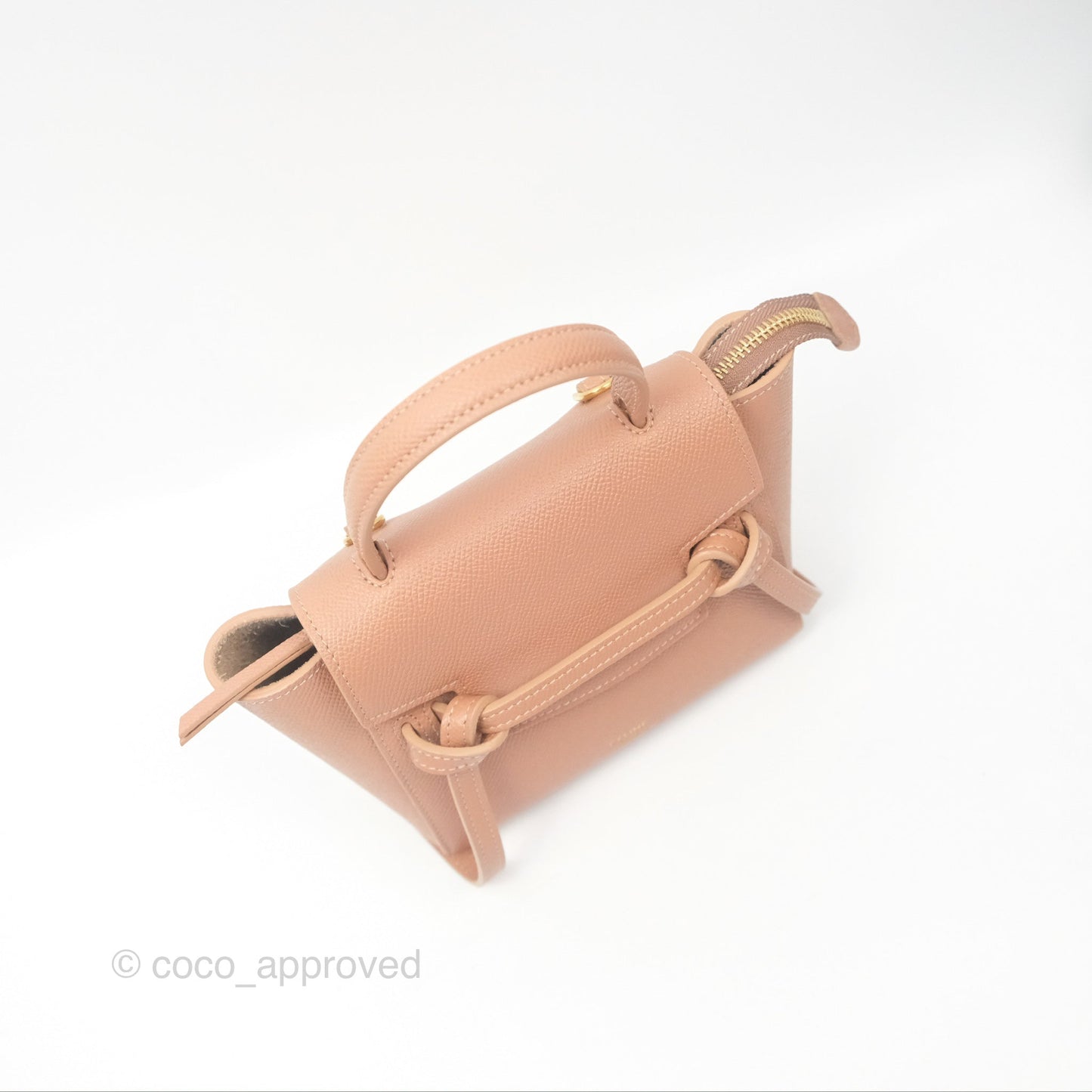 Celine Pico Belt Bag Desert Rose Grained Calfskin Gold Hardware