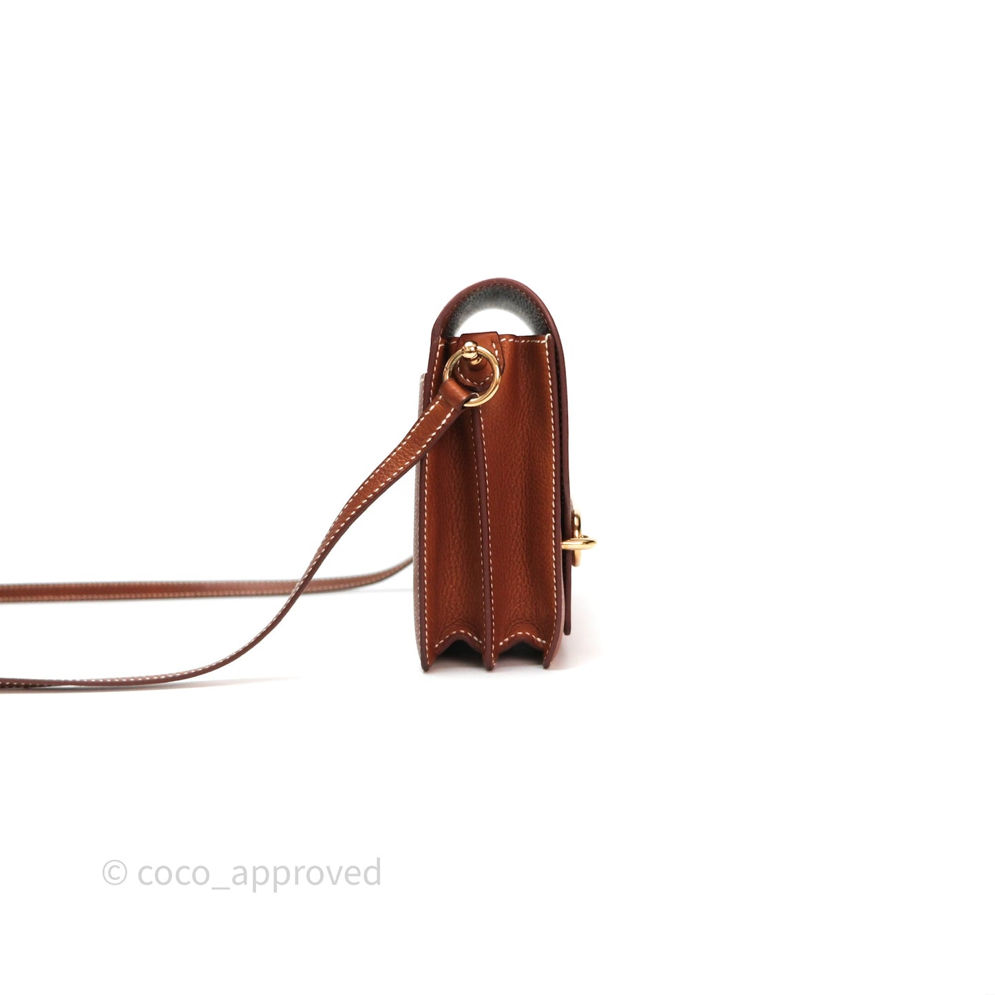 Hermès Roulis Mini Fauve 34 Barenia Gold Hardware