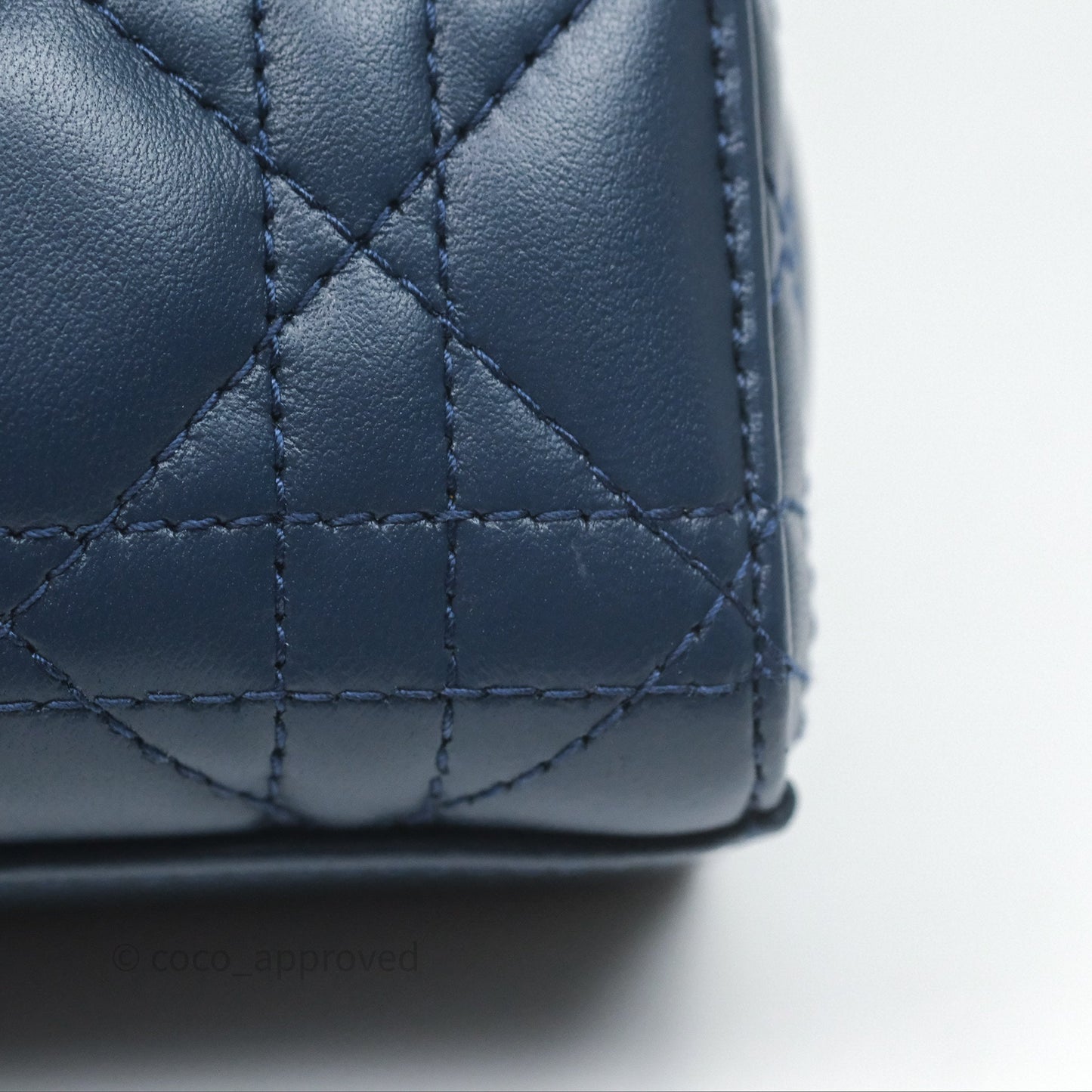 Christian Dior Medium Lady D-Joy Bag Deep Ocean Blue Cannage Lambskin
