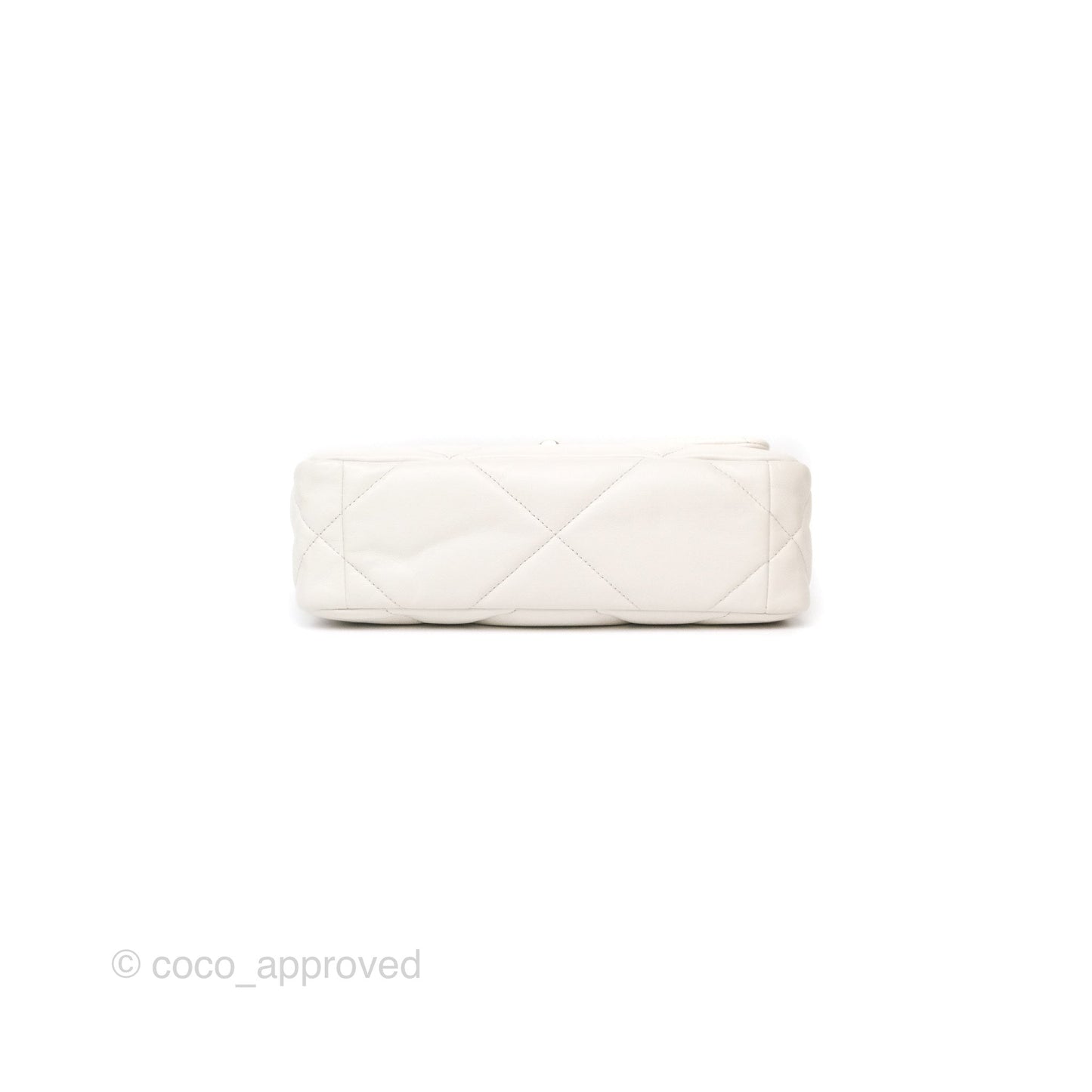 Chanel 19 Small Pearly White Mixed Hardware