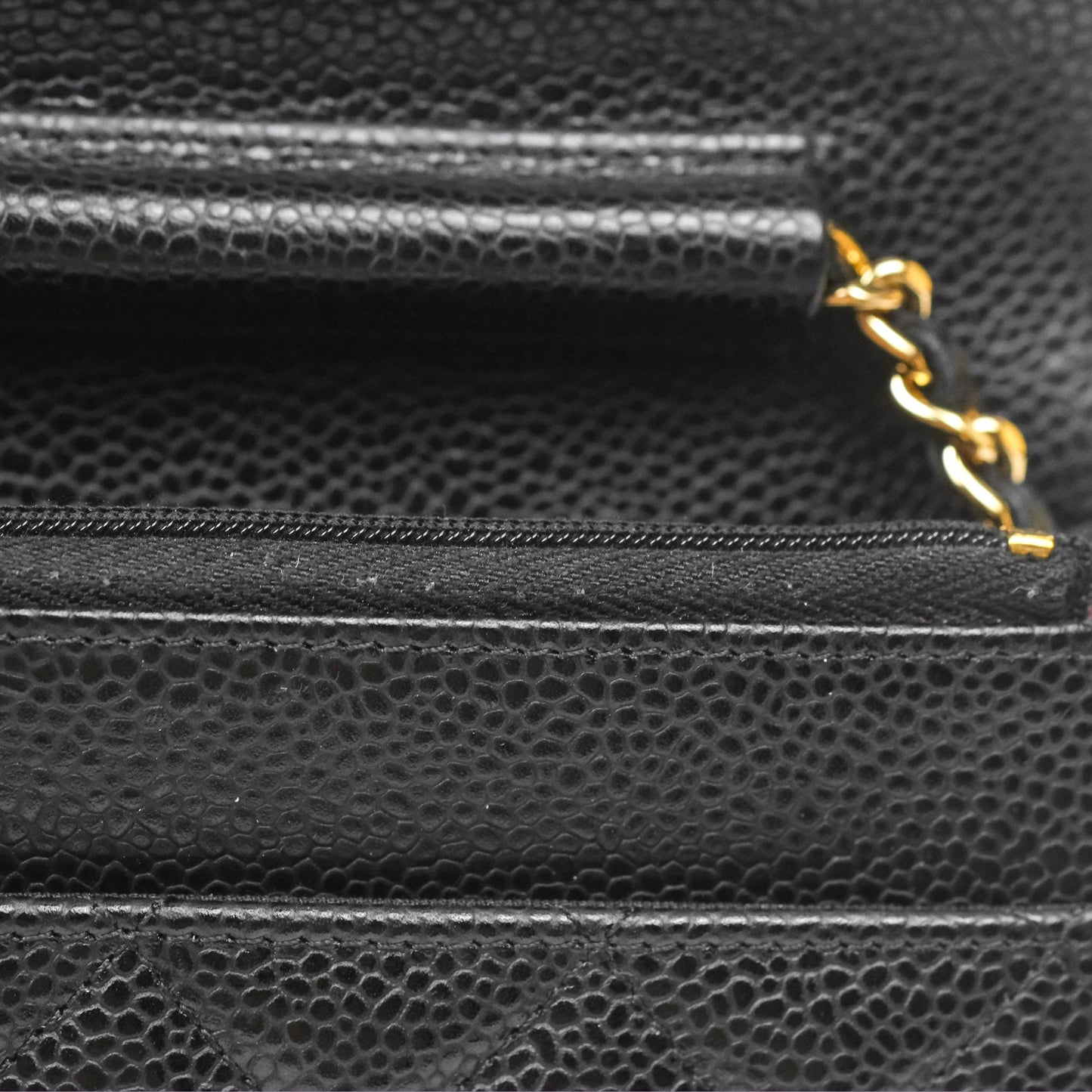 Chanel Classic Wallet on Chain WOC Quilted Black Caviar Gold Hardware