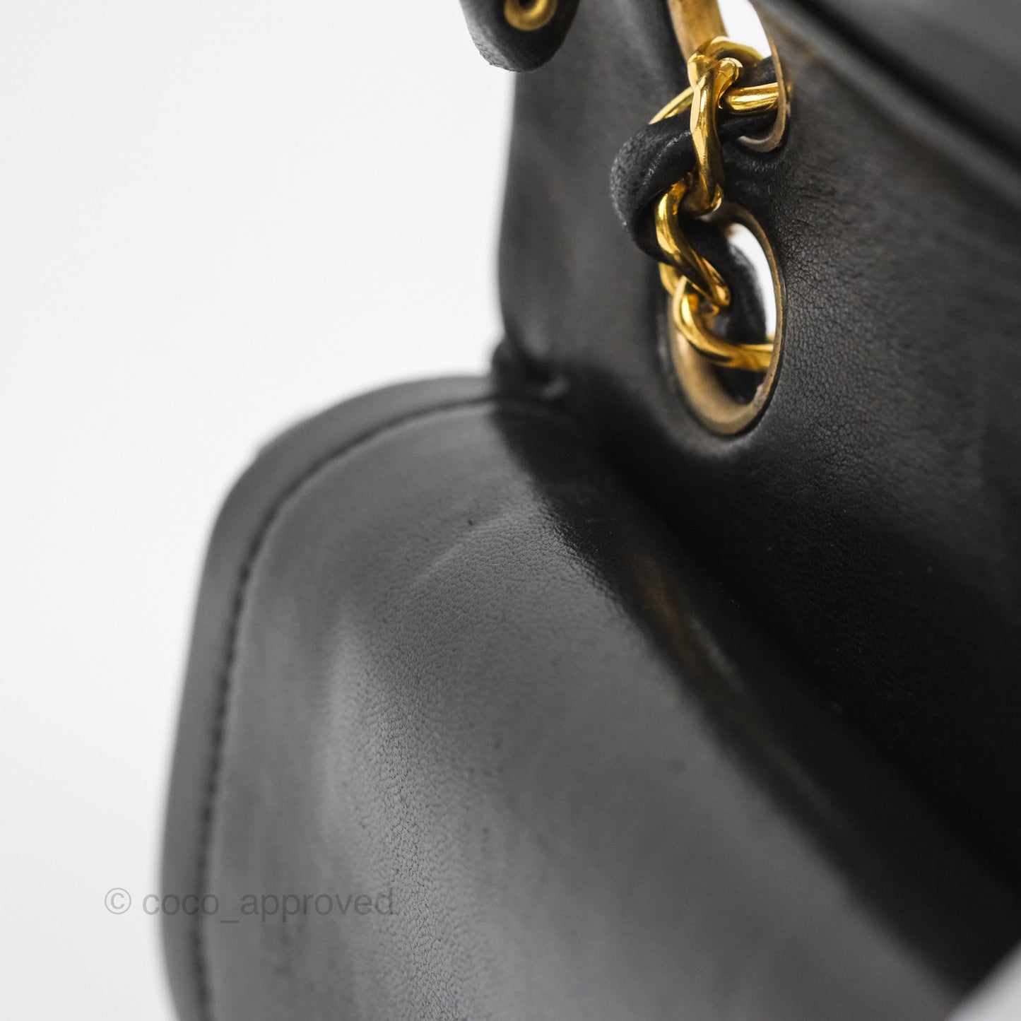 Chanel Vintage Small Classic Flap Black Lambskin 24K Gold Hardware