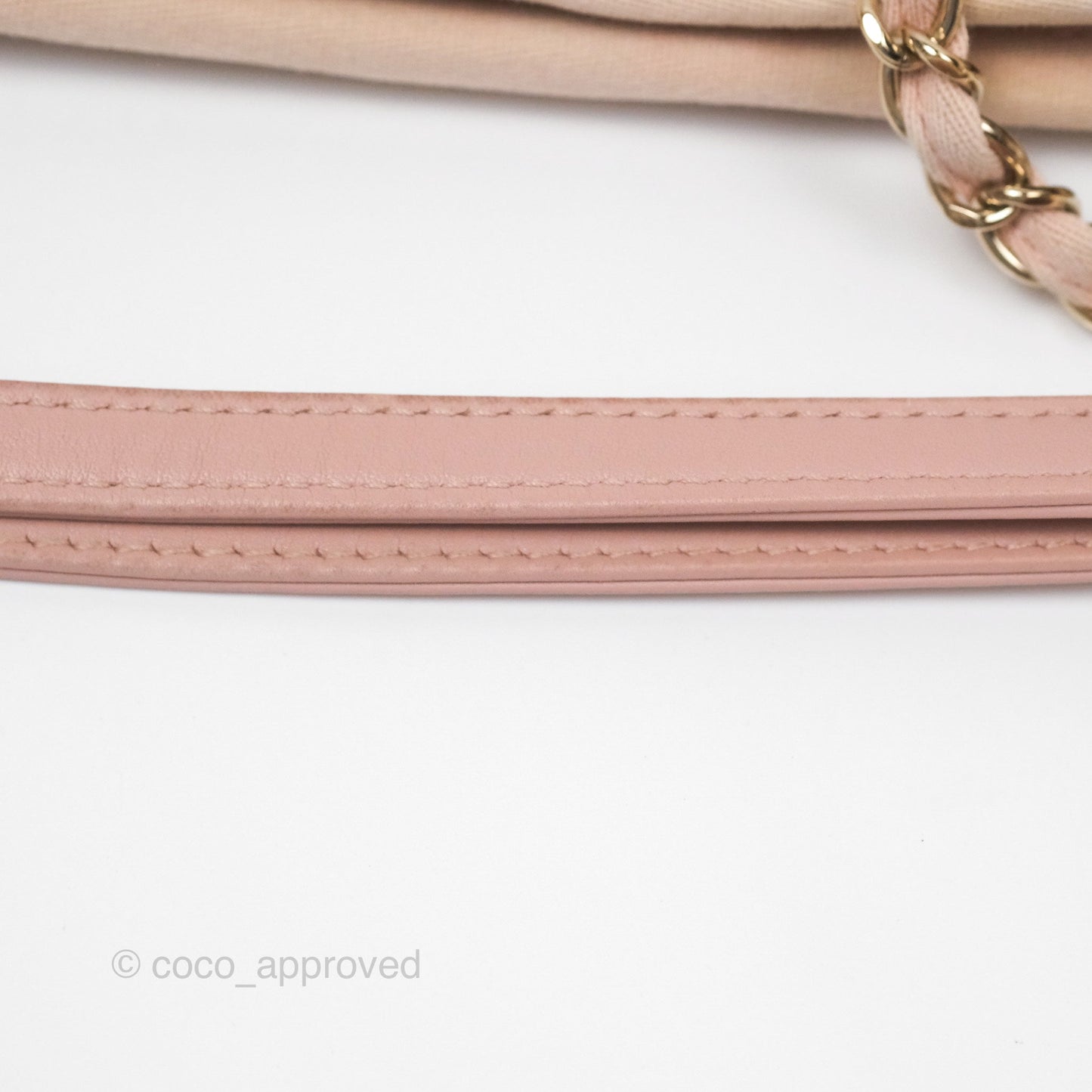 Chanel Small Vertical Deauville Canvas Pink Gold Hardware