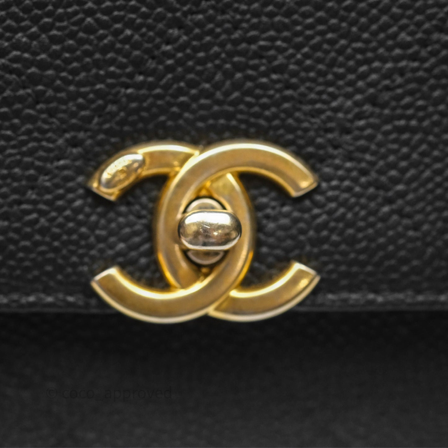 Chanel Small Chic Affinity Grained Calfskin Black Aged Gold Hardware