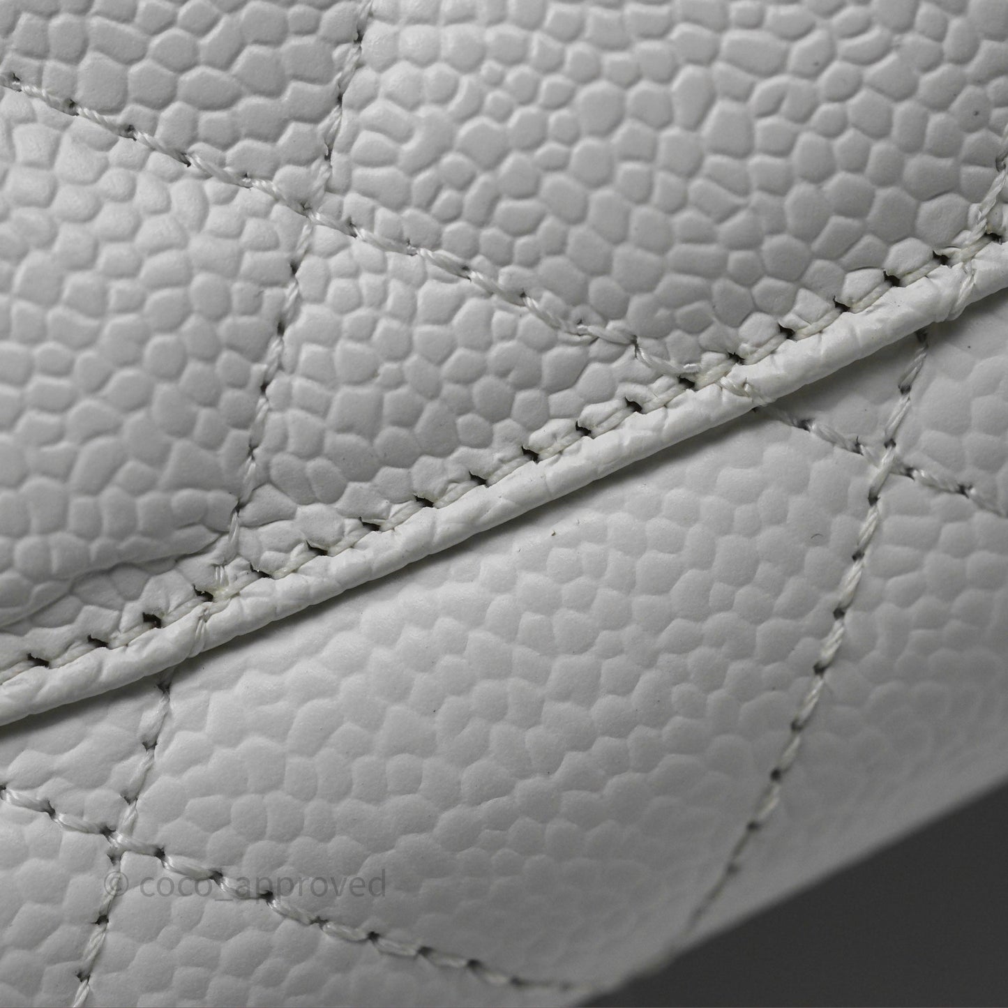 Chanel GST White Caviar Silver Hardware