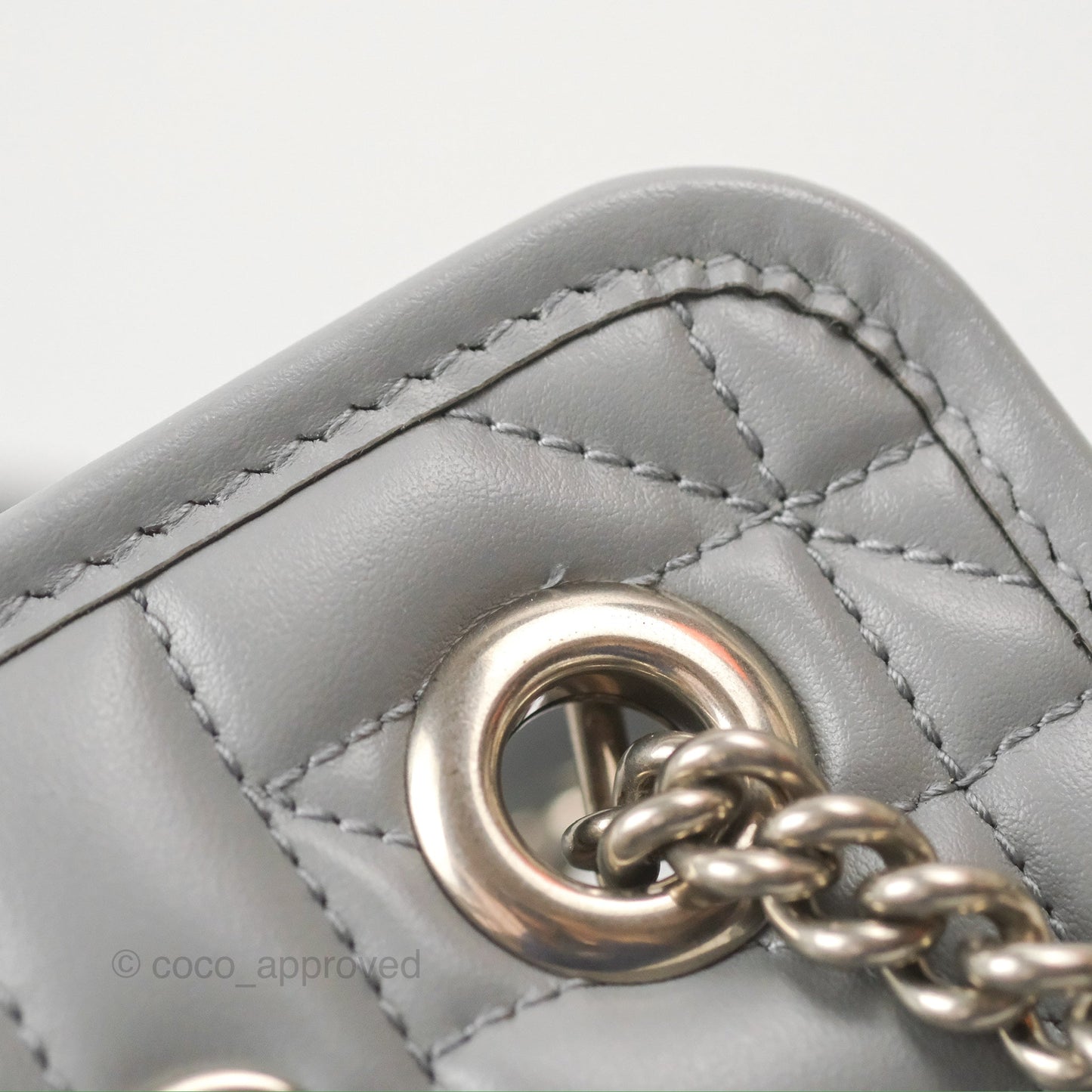 Gucci Mini GG Marmont Vertical Tote Bag Grey Silver Hardware