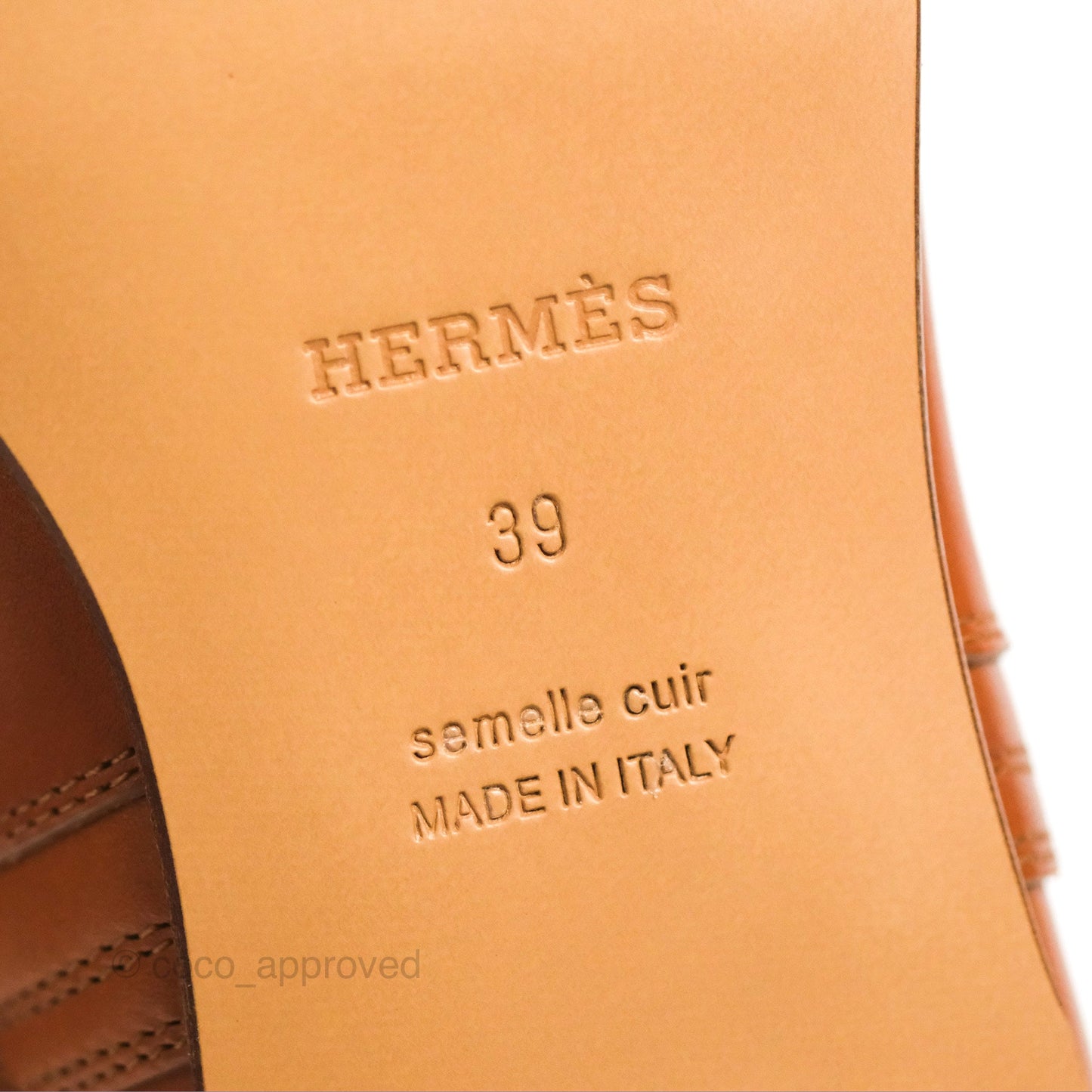Hermès Neo Ankle Boots Naturel Calfskin Size 39