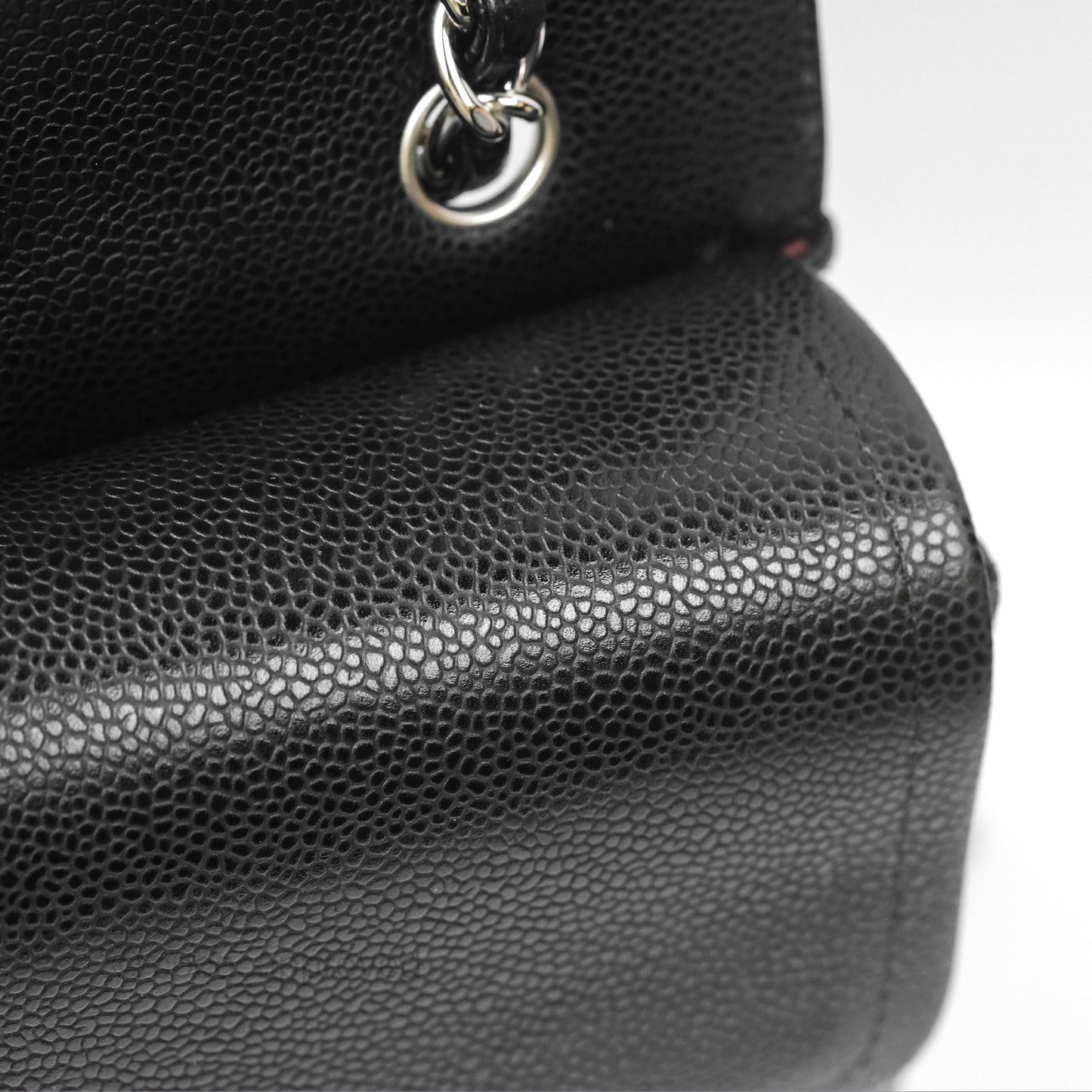 Chanel Quilted Maxi Double Flap Black Caviar Silver Hardware