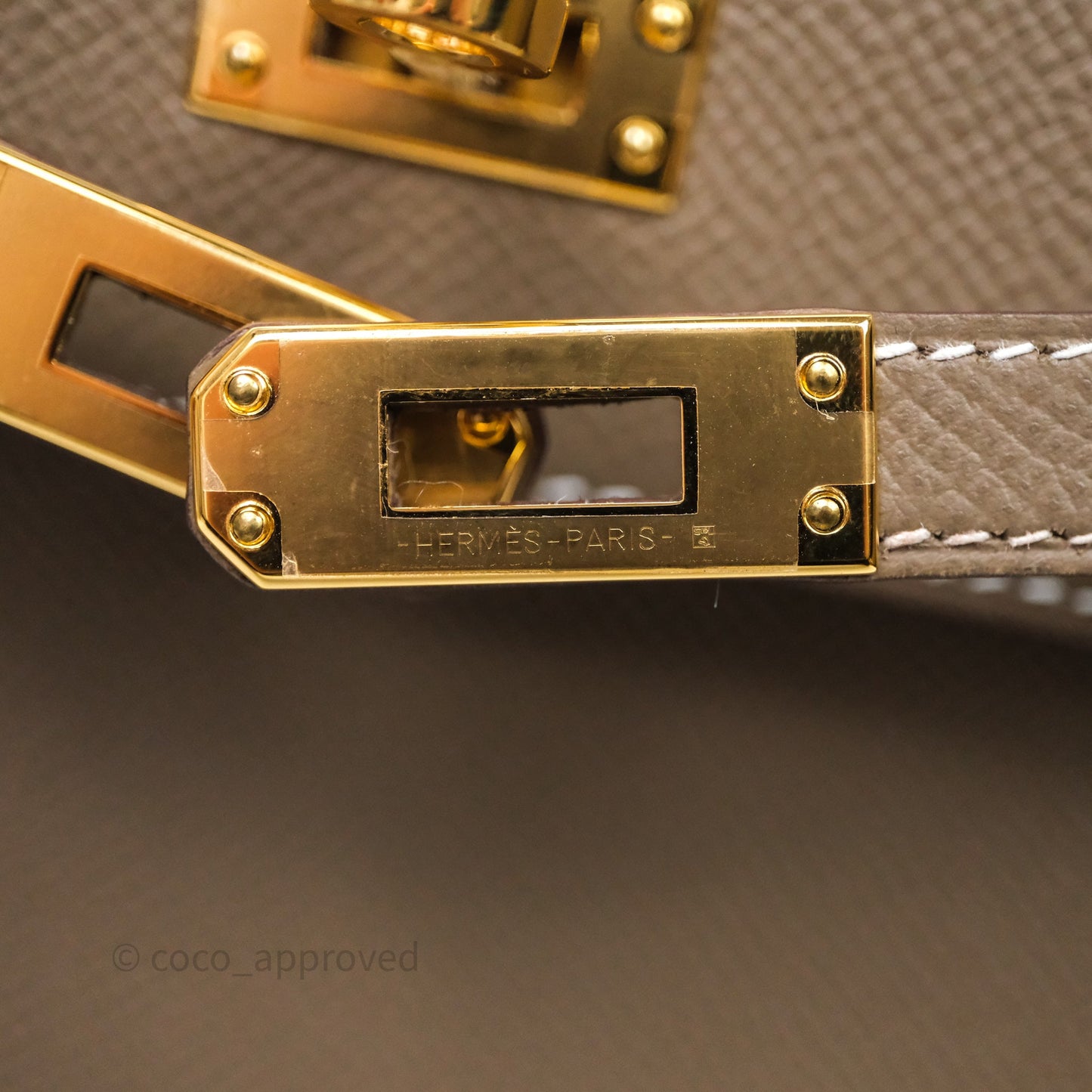 Hermes Kelly 25 Etoupe 18 Epsom Gold Hardware