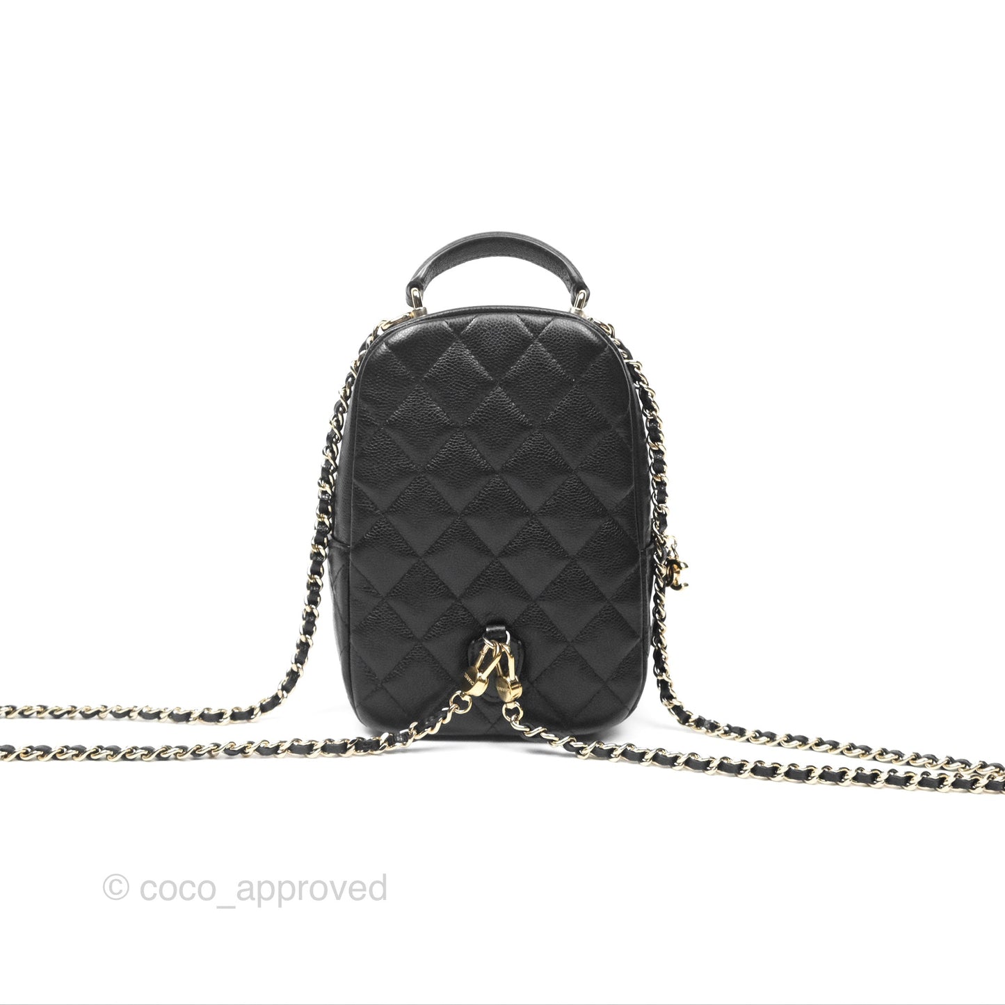 Chanel Classic Mini Backpack Black Caviar Gold Hardware