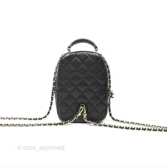Chanel Classic Mini Backpack Black Caviar Gold Hardware