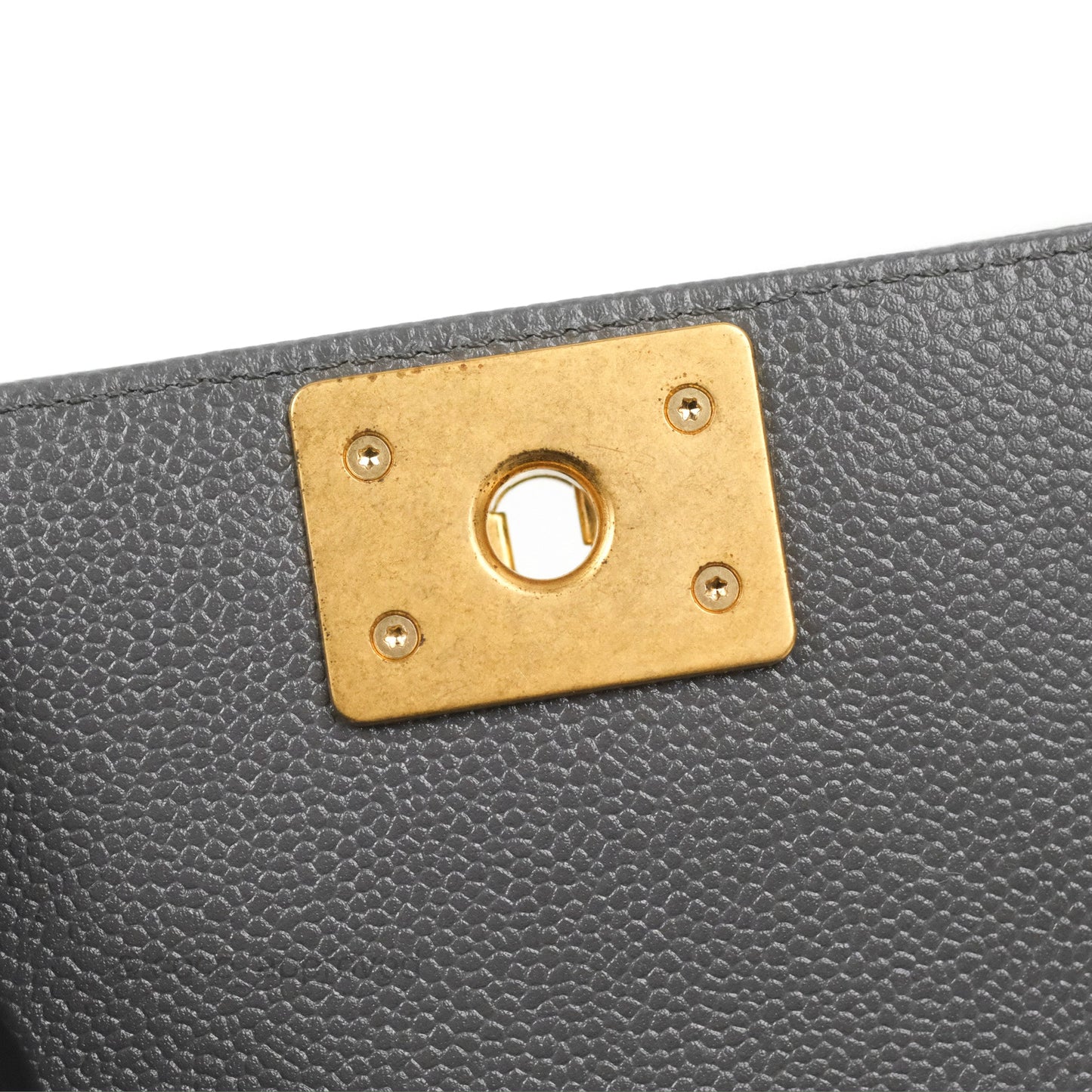 Chanel Mini Boy Dark Grey Caviar Aged Gold Hardware