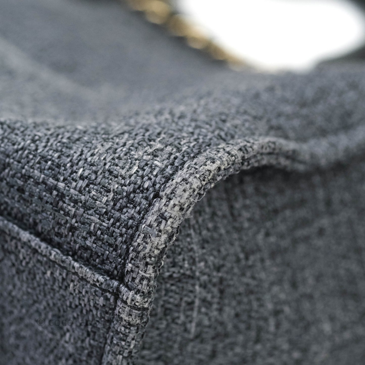 Chanel Large Deauville Charcoal Grey Canvas