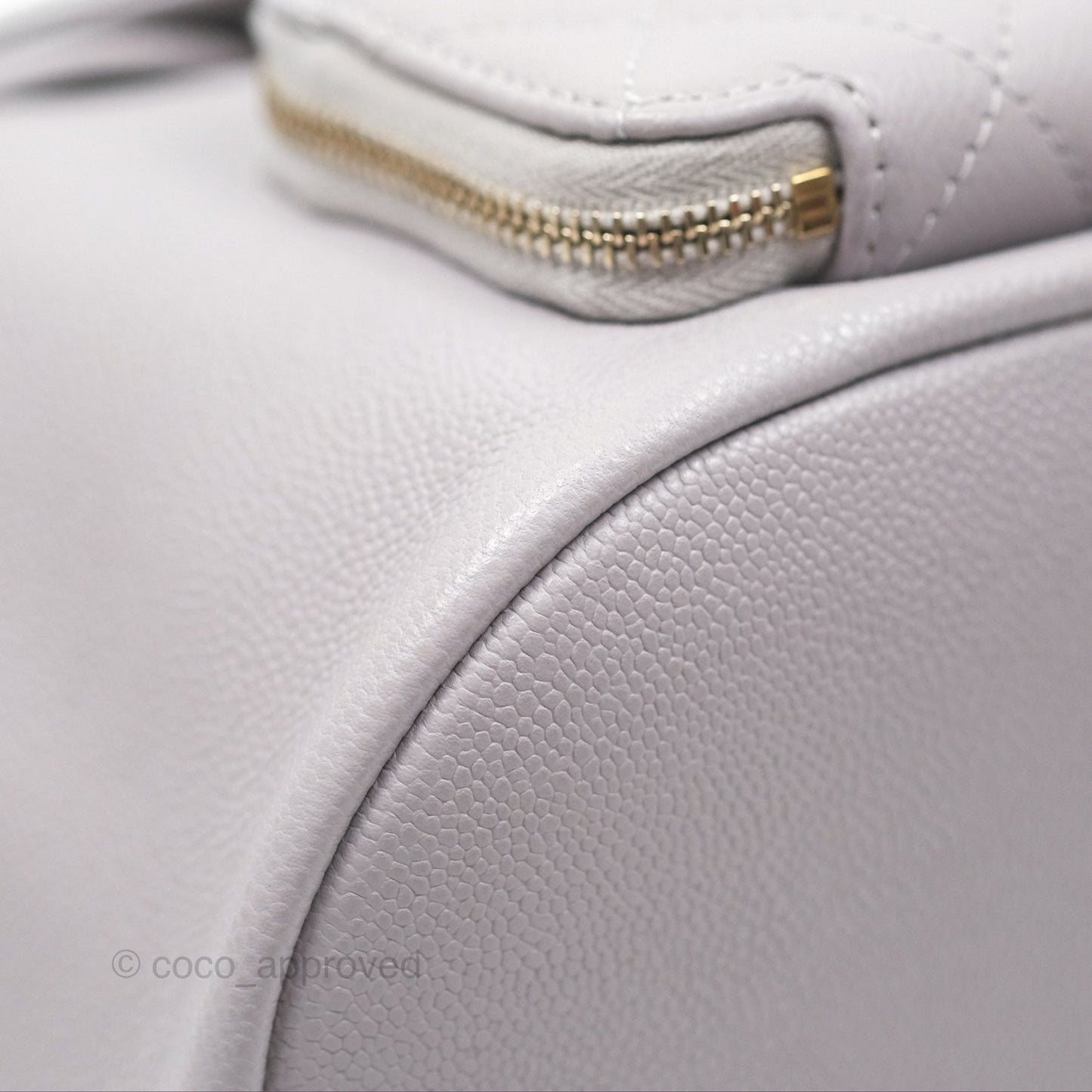 Chanel Mini Business Affinity Backpack Grey Caviar Gold Hardware 22B