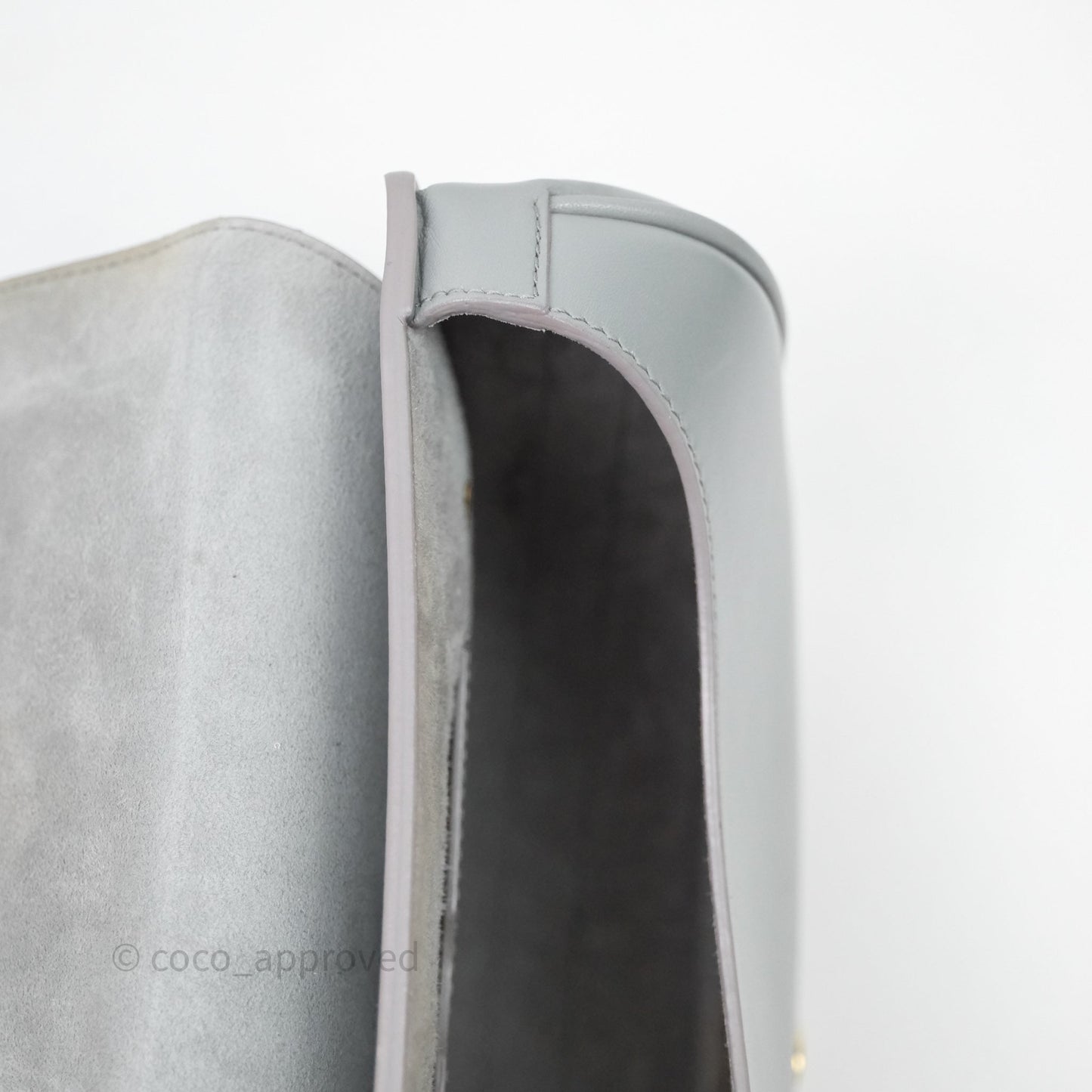 Christian Dior Medium Bobby Flap Grey Box Calfskin
