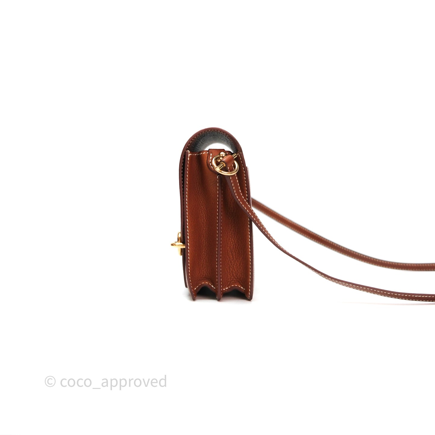Hermès Roulis Mini Fauve 34 Barenia Gold Hardware