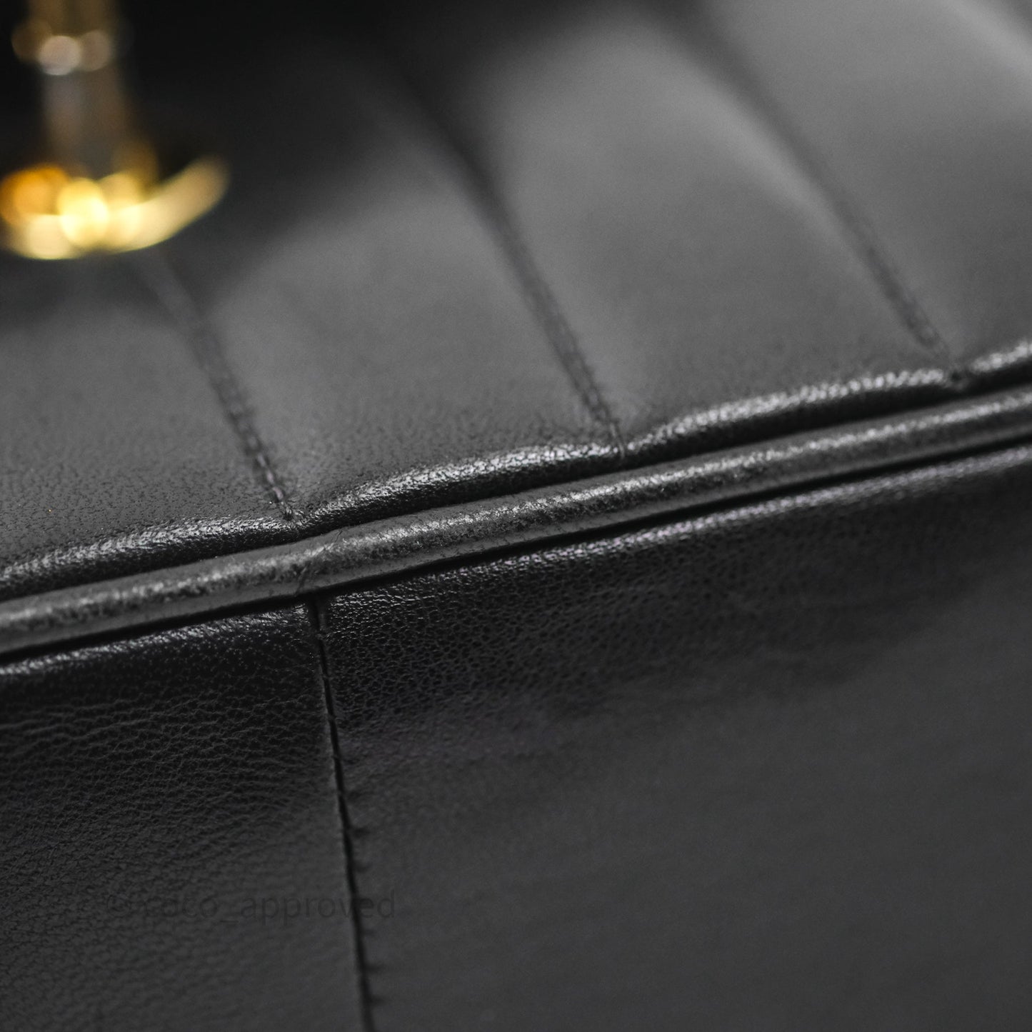 Chanel Vintage Chevron Envelope Flap Bag Black Lambskin 24K Gold Hardware