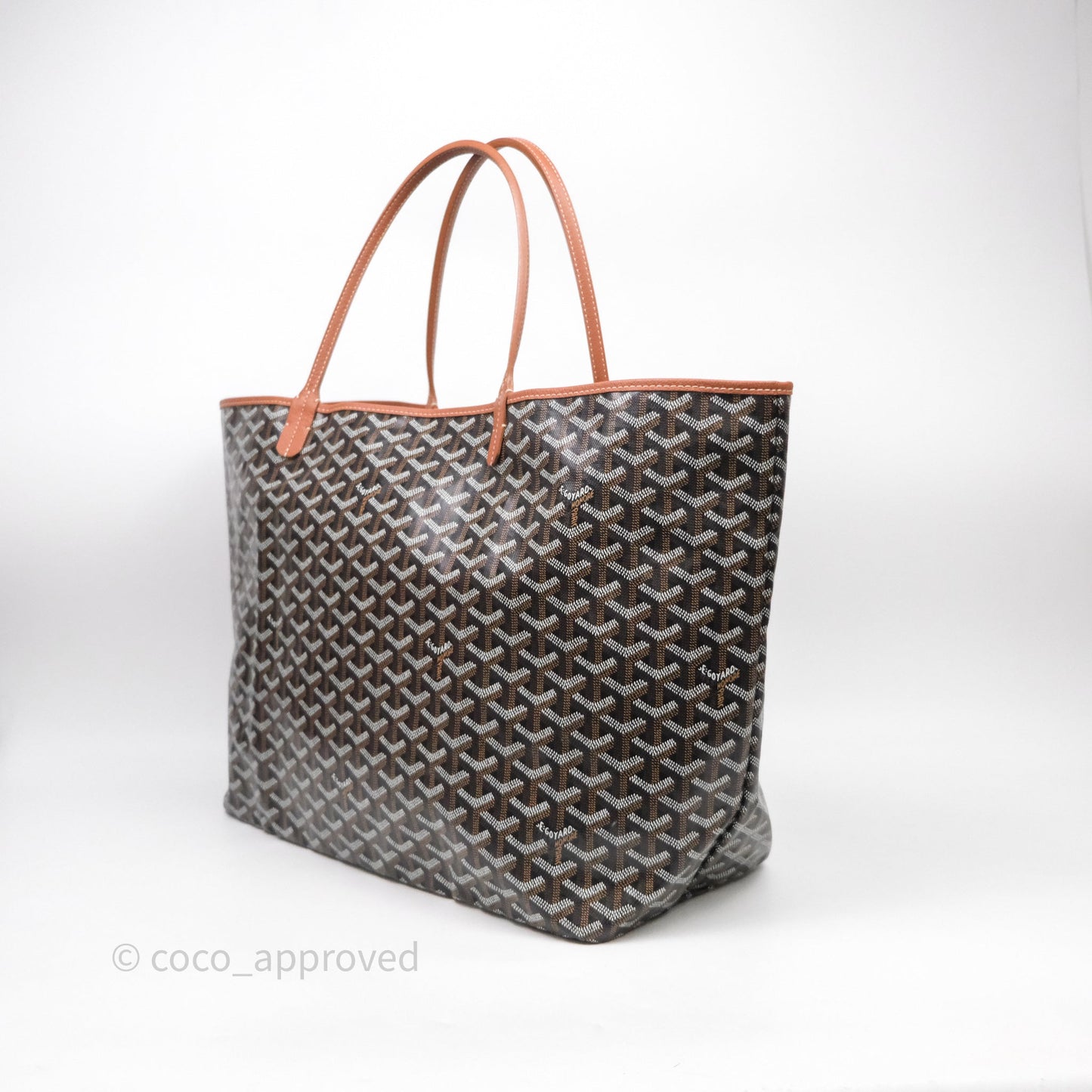 Goyard Saint Louis Tote Bag GM Black/Tan