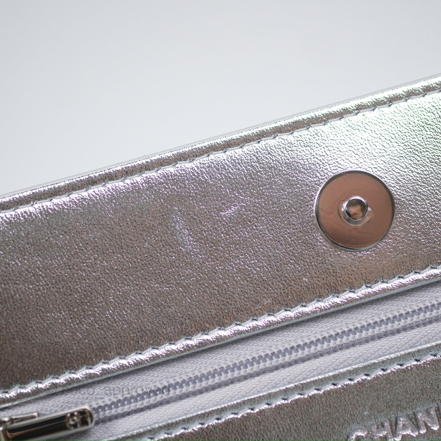 Chanel Classic Quilted Wallet on Chain WOC Iridescent Rainbow Calfskin 21K