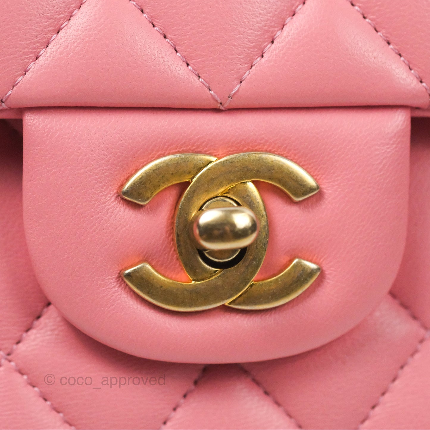 Chanel Small Classic Quilted Flap Pink Lambskin Gold Hardware