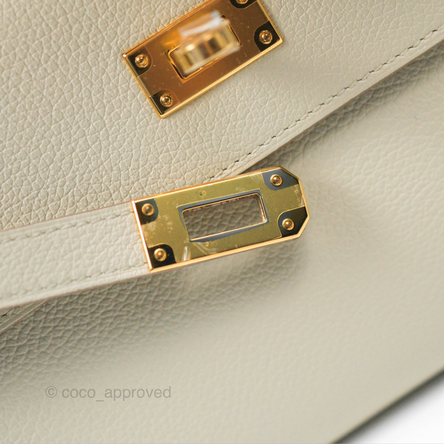 Hermès Kelly To Go Wallet Beton Evercolor Gold Hardware