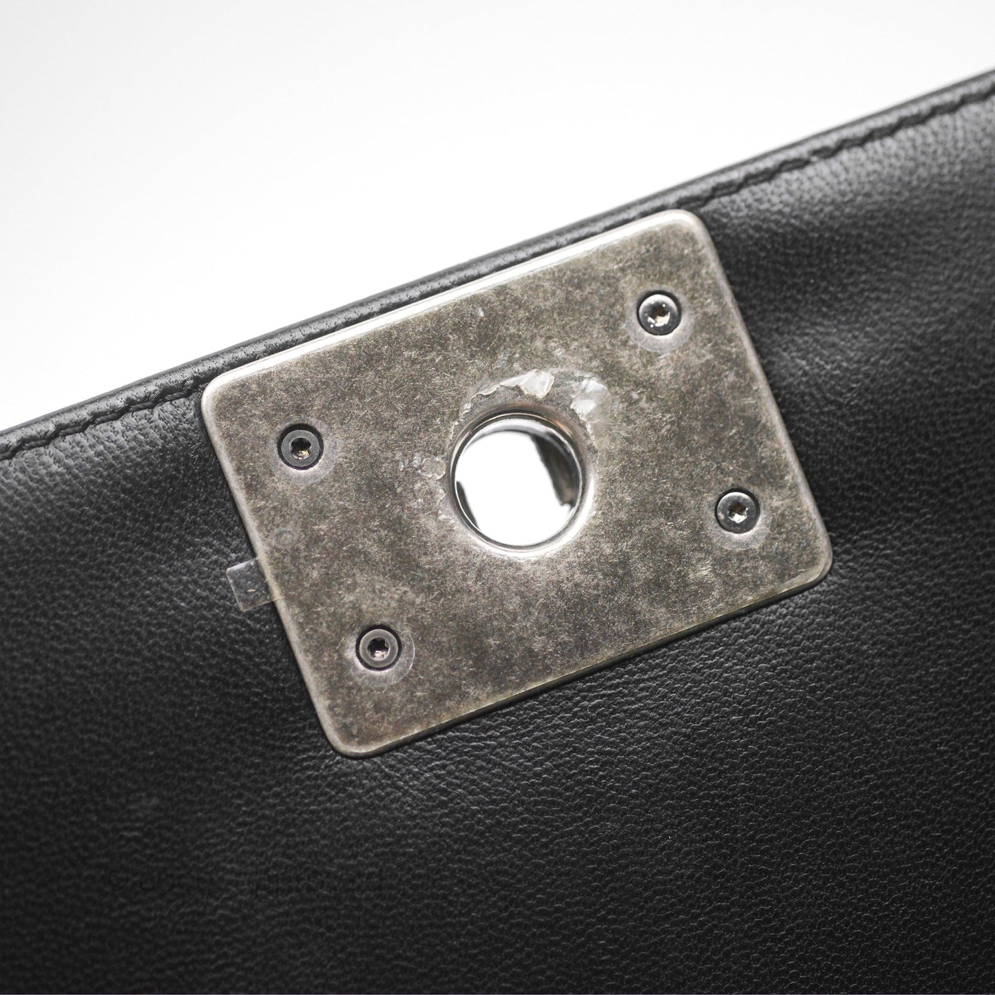 Chanel Medium Boy Quilted Black Lambskin Ruthenium Hardware
