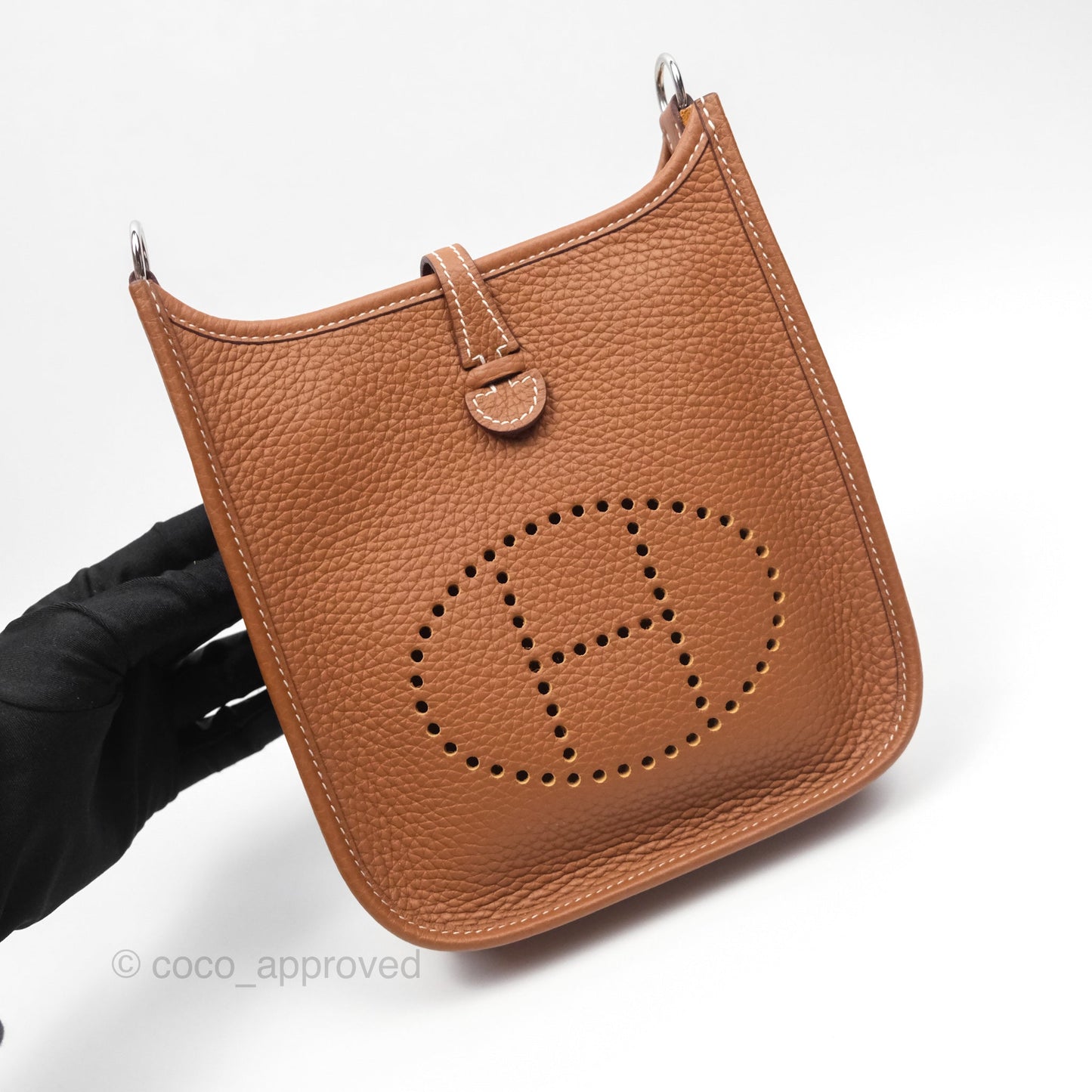 Hermès Mini Evelyne 16 Amazone Gold Clemence Palladium Hardware