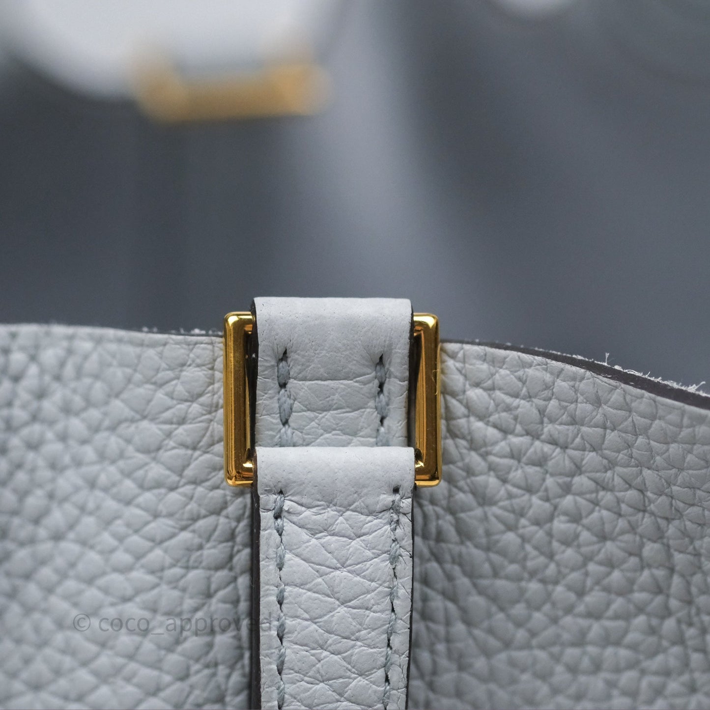 Hermès Picotin Lock 22 Bleu Pale 08 Clemence Gold Hardware