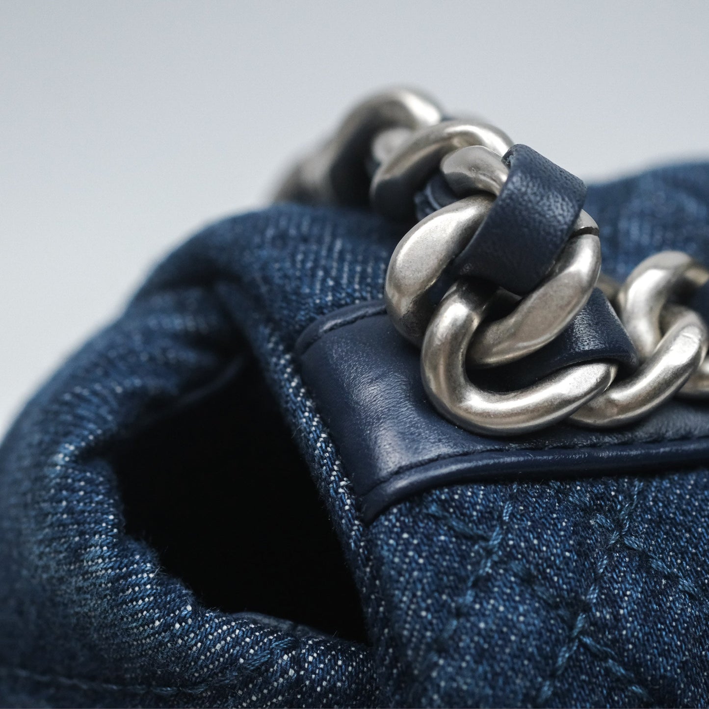 Chanel 19 Small Denim Fabric Mixed Hardware 22P