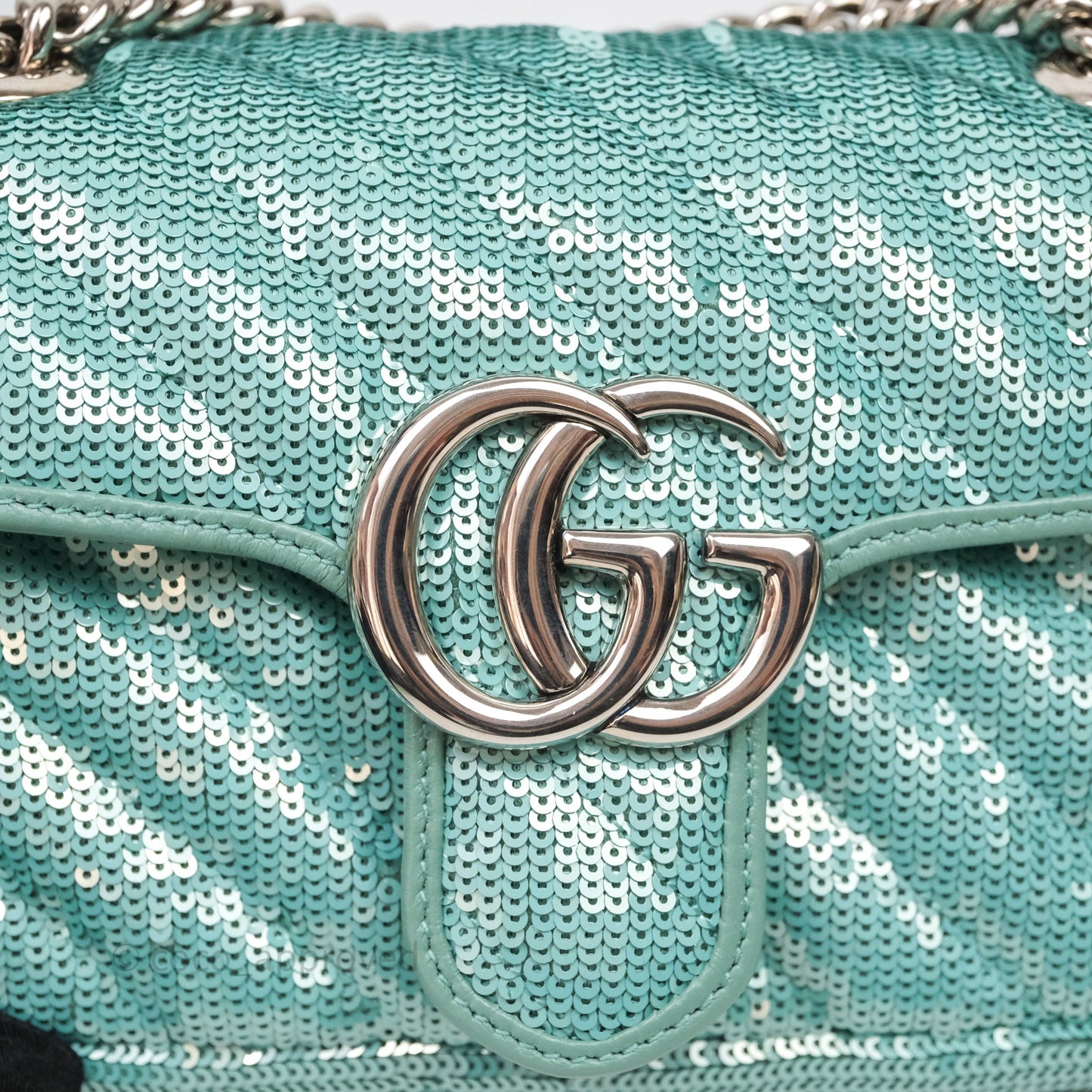 Gucci Mini Marmont Small Sequin Silver Hardware