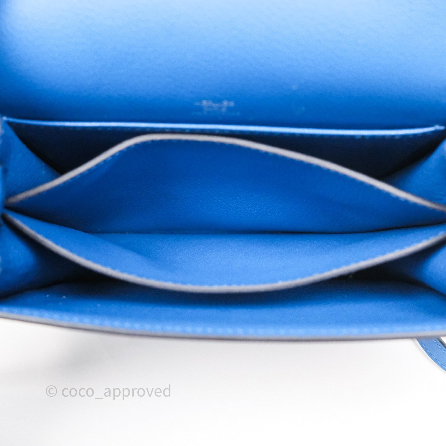 Hermès Roulis Mini 18 Blue Zellige I7 Evercolor Palladium Hardware