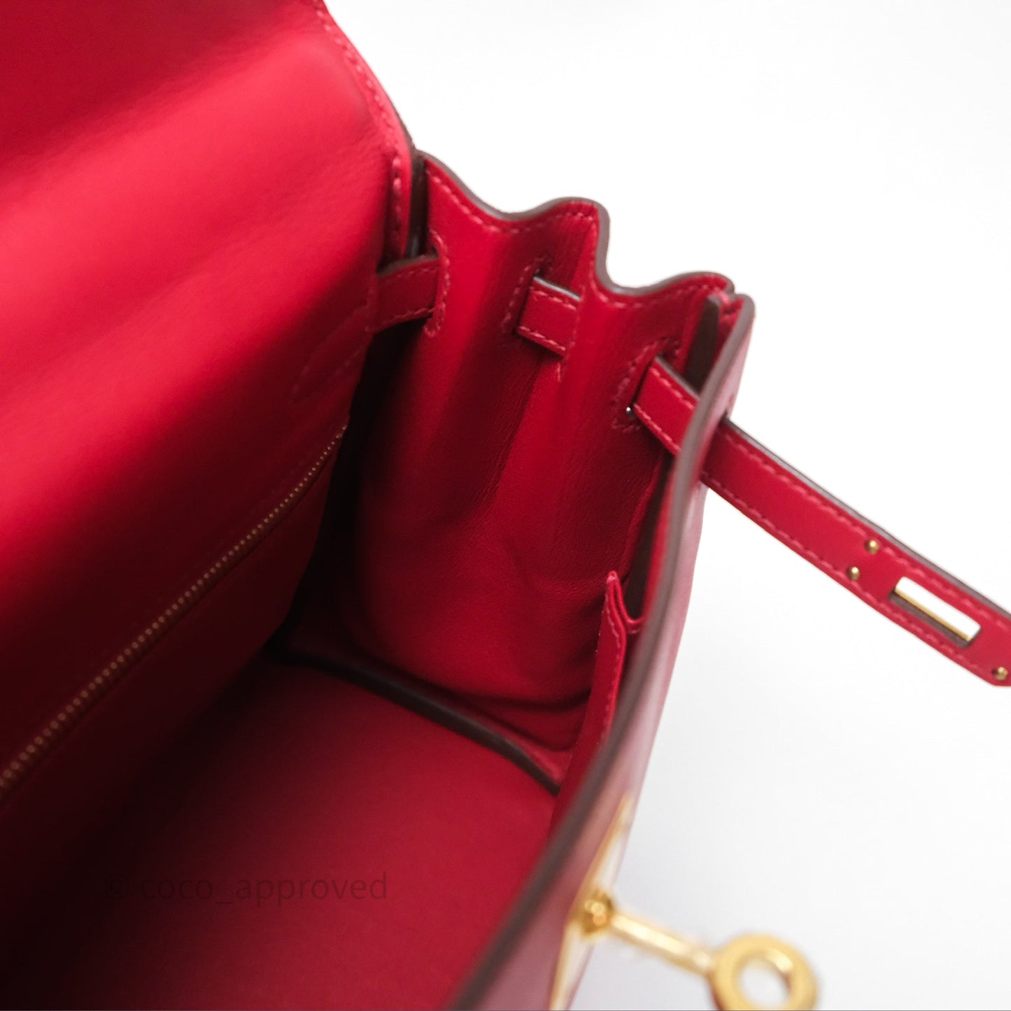 Hermès Kelly II 25 Retourne Swift Rouge Piment 5X Gold Hardware