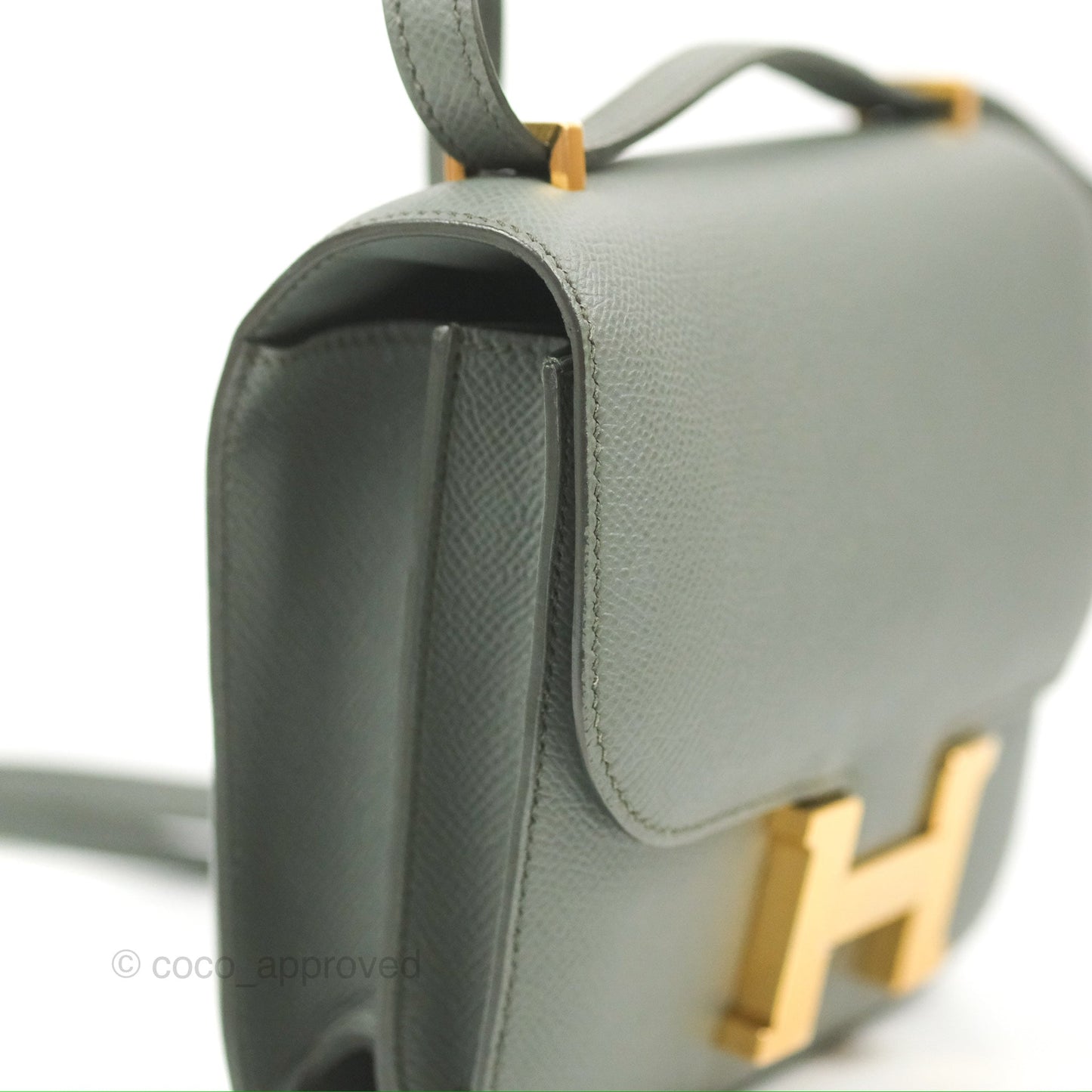 Hermès Constance Mini 18cm Vert Amande Epsom Gold Hardware