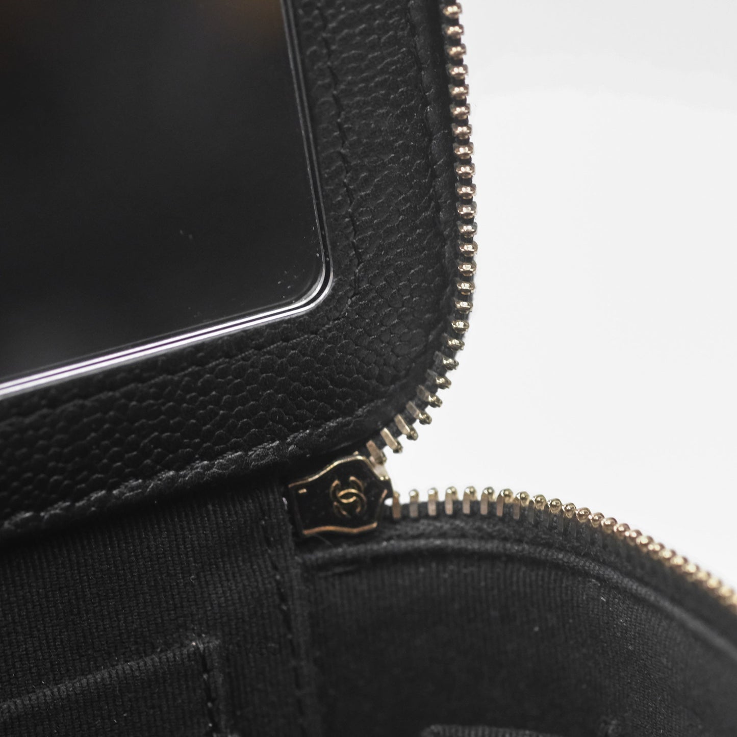 Chanel Vanity with CC Chain Black Caviar Gold Hardware
