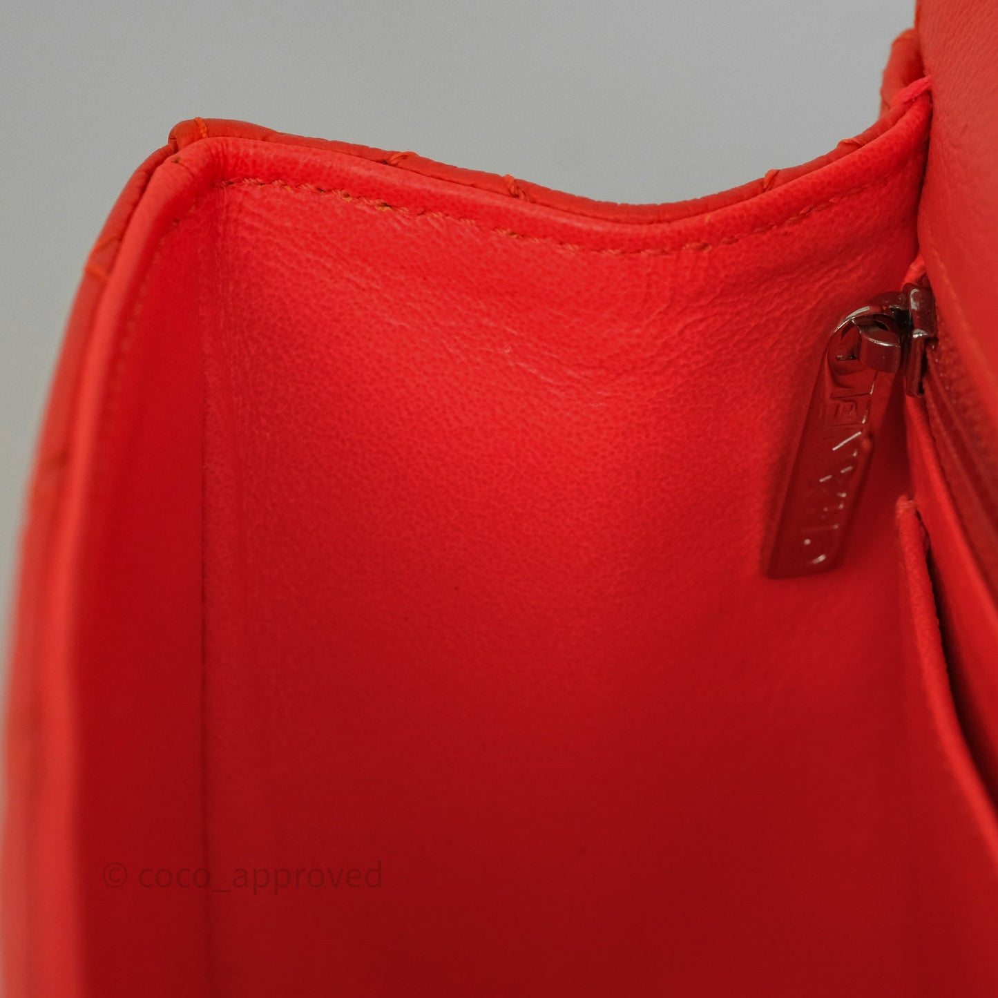 Chanel Mini Reissue 224 Tangerine Orange Goatskin Silver Hardware