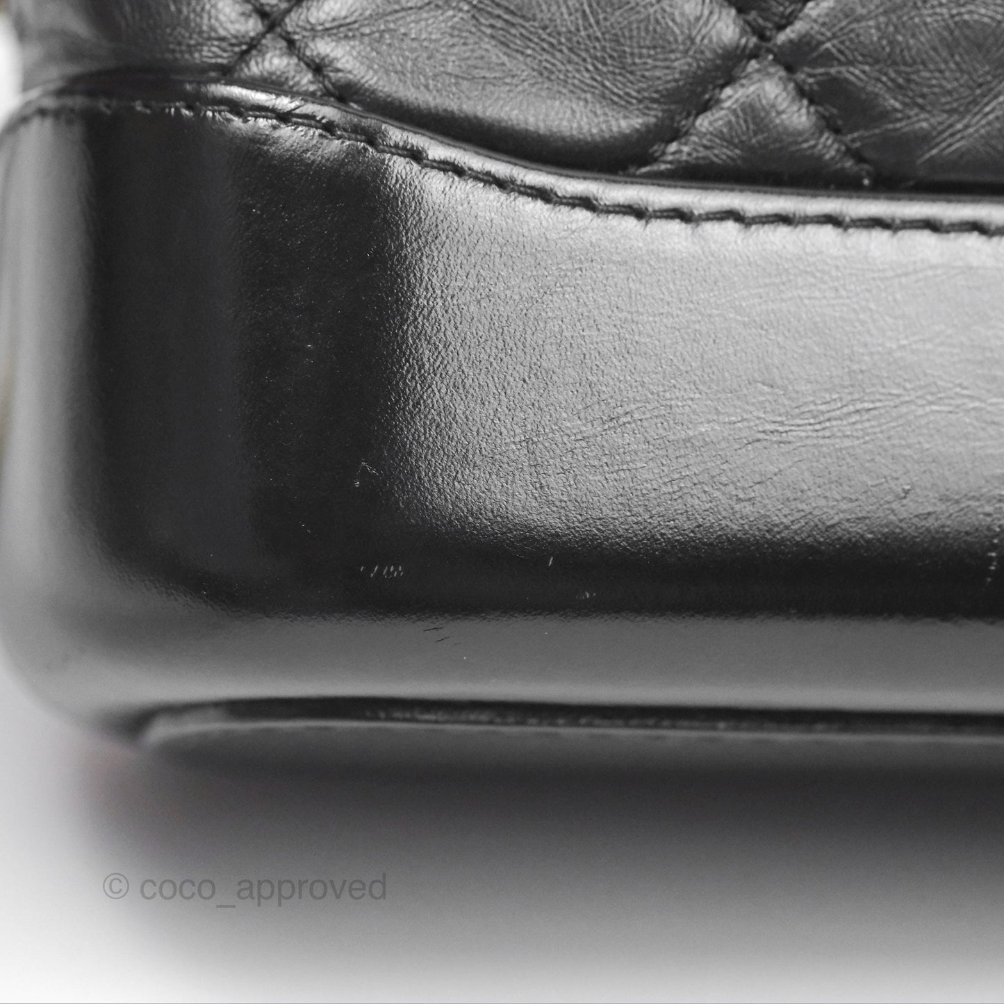 Chanel Small Gabrielle Hobo Quilted Black Aged Calfskin